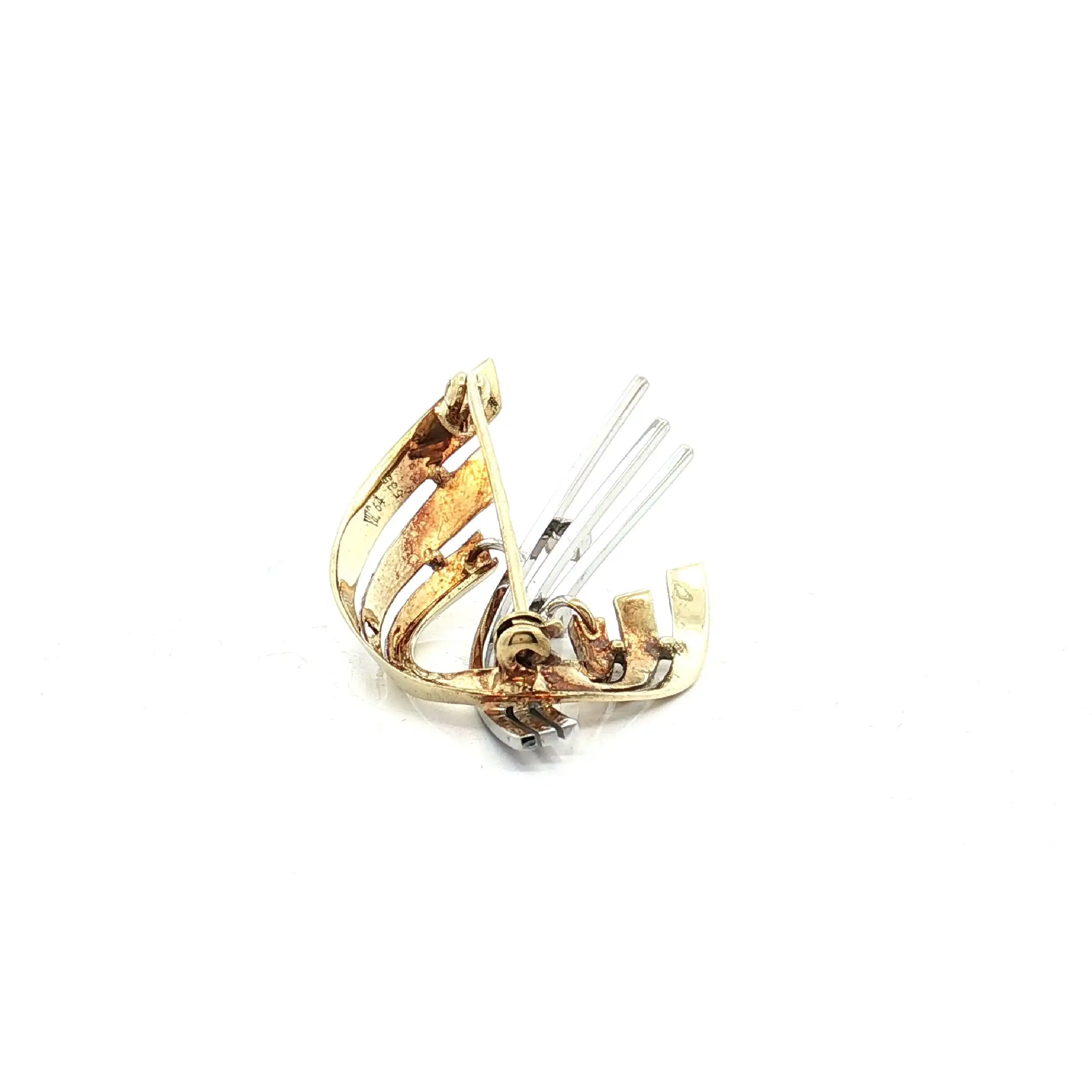 Nadel Bicolor mit Diamanten Nadel Bicolor mit Diamanten