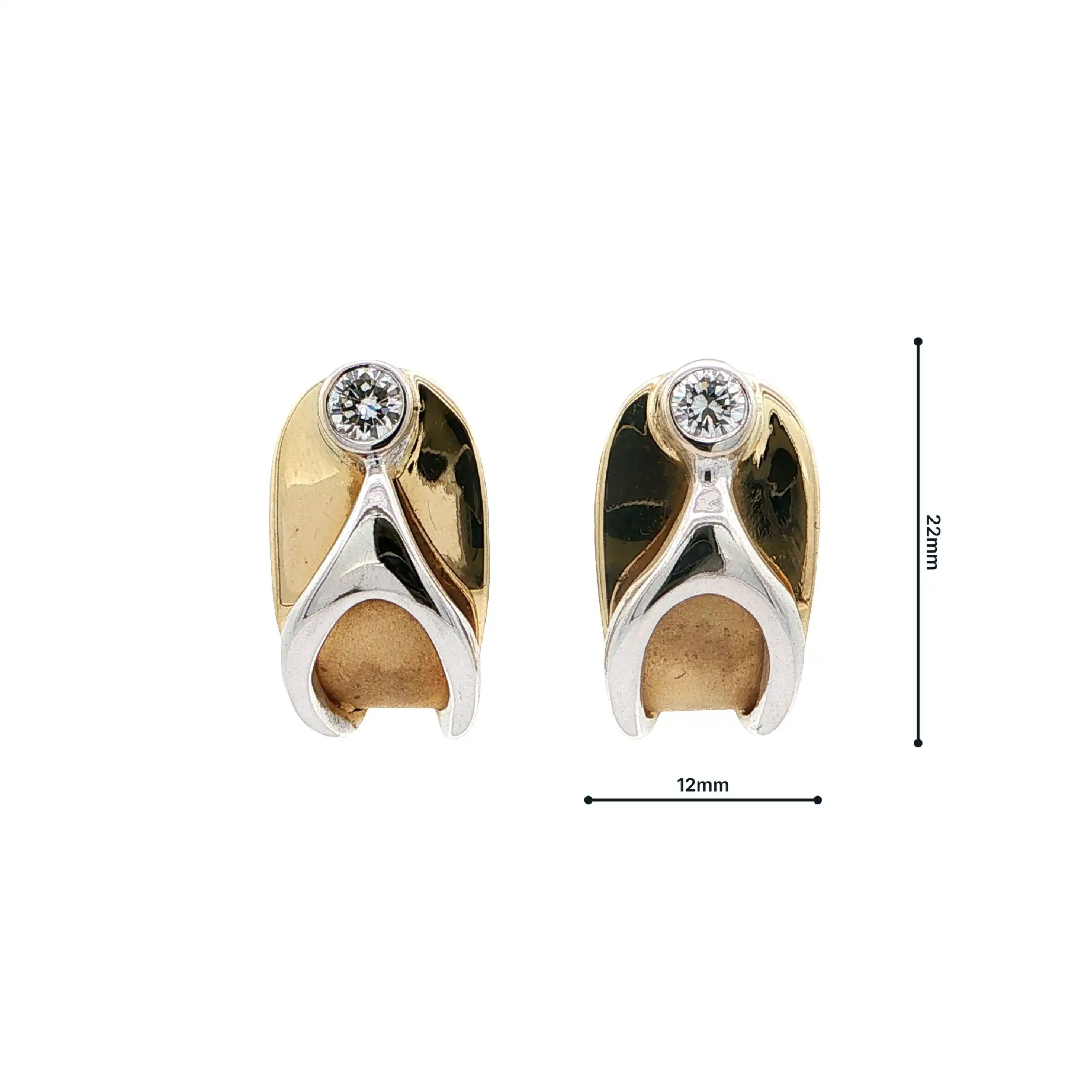 Ohrstecker Bicolor mit Brillant