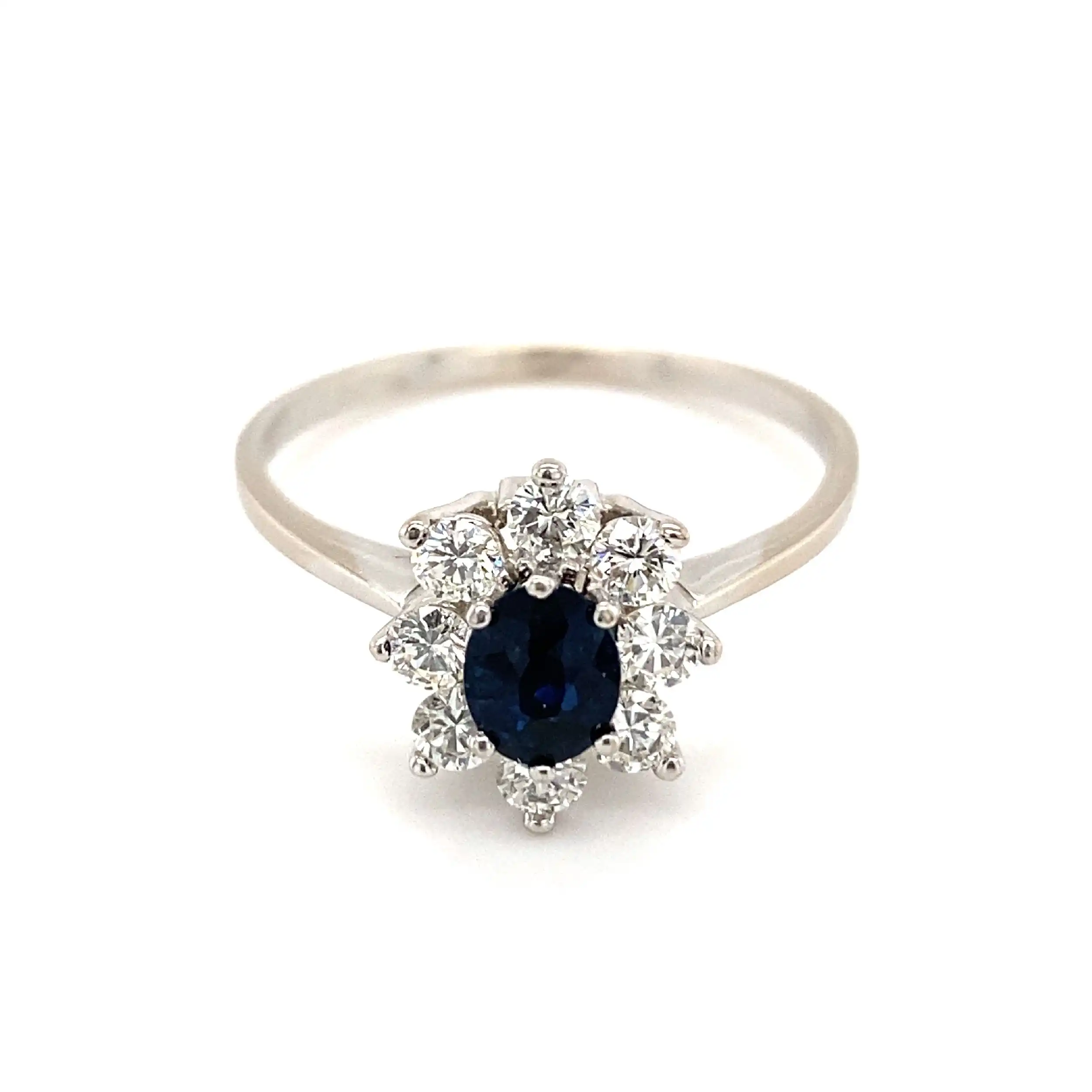 Ring Weißgold mit Saphir & Brillanten