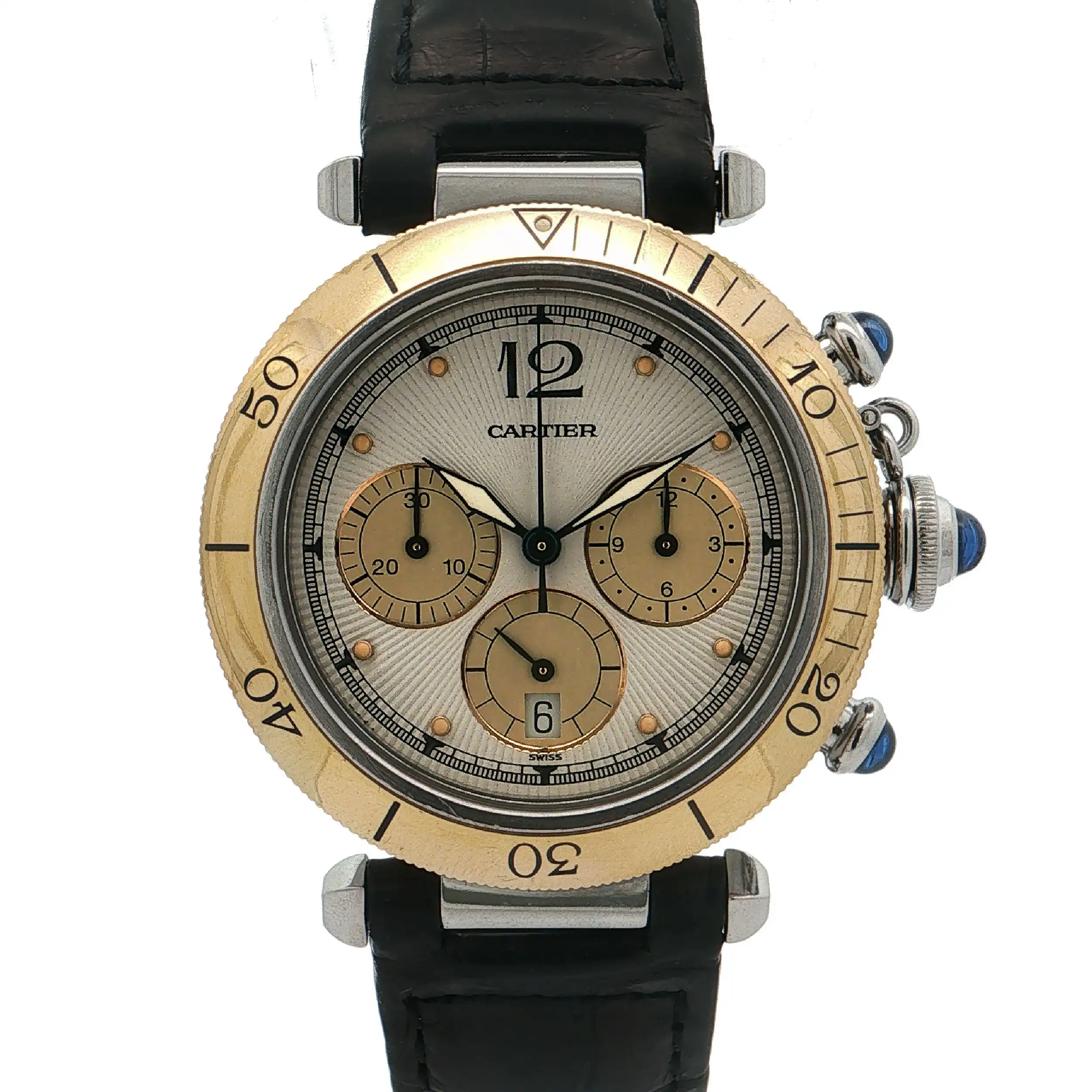 Herrenuhr Cartier Pasha Chronograph Quartz Ref.1032 Herrenuhr Cartier Pasha Chronograph Quartz Ref.1032