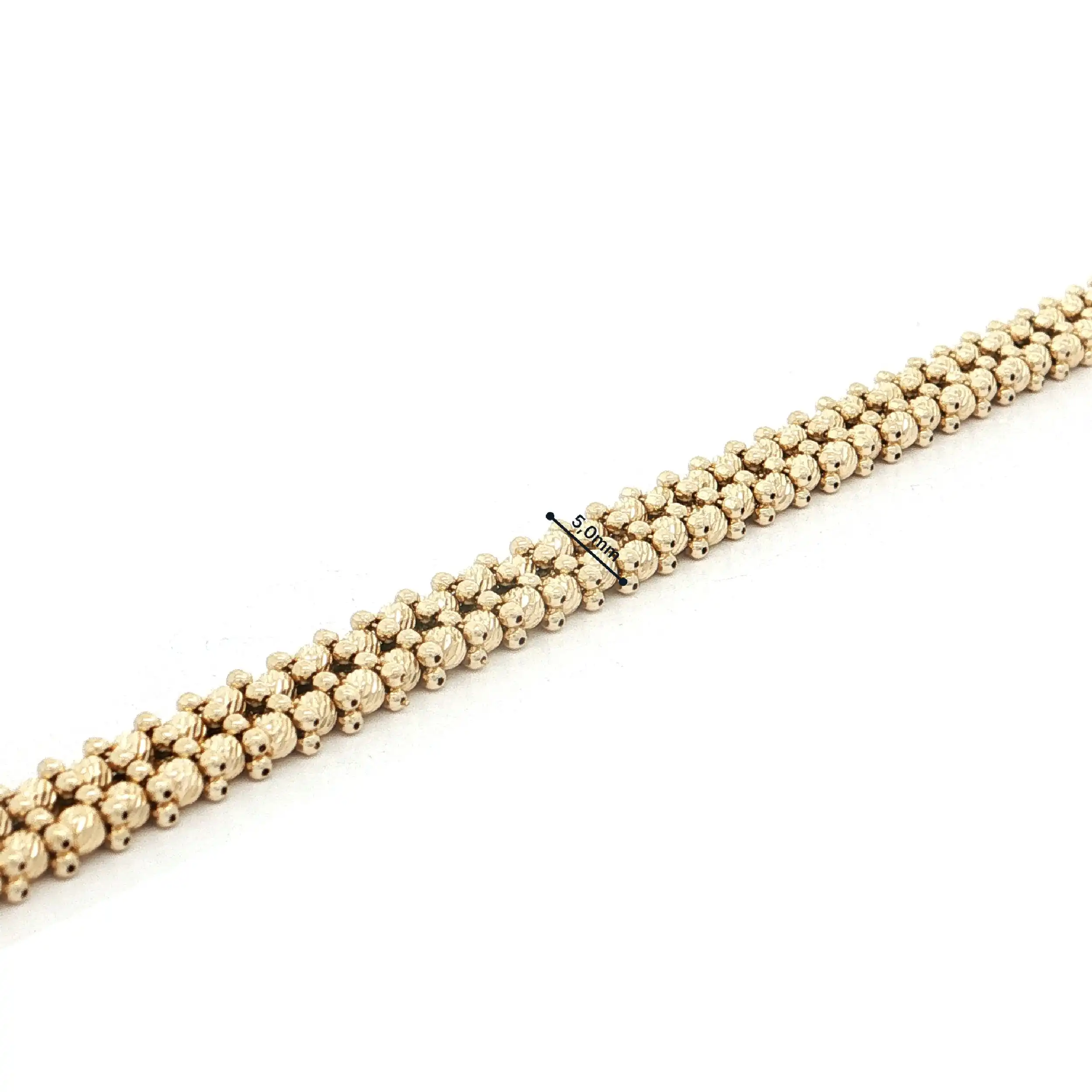 Armband Gelbgold mit Kügelchen diamantiert