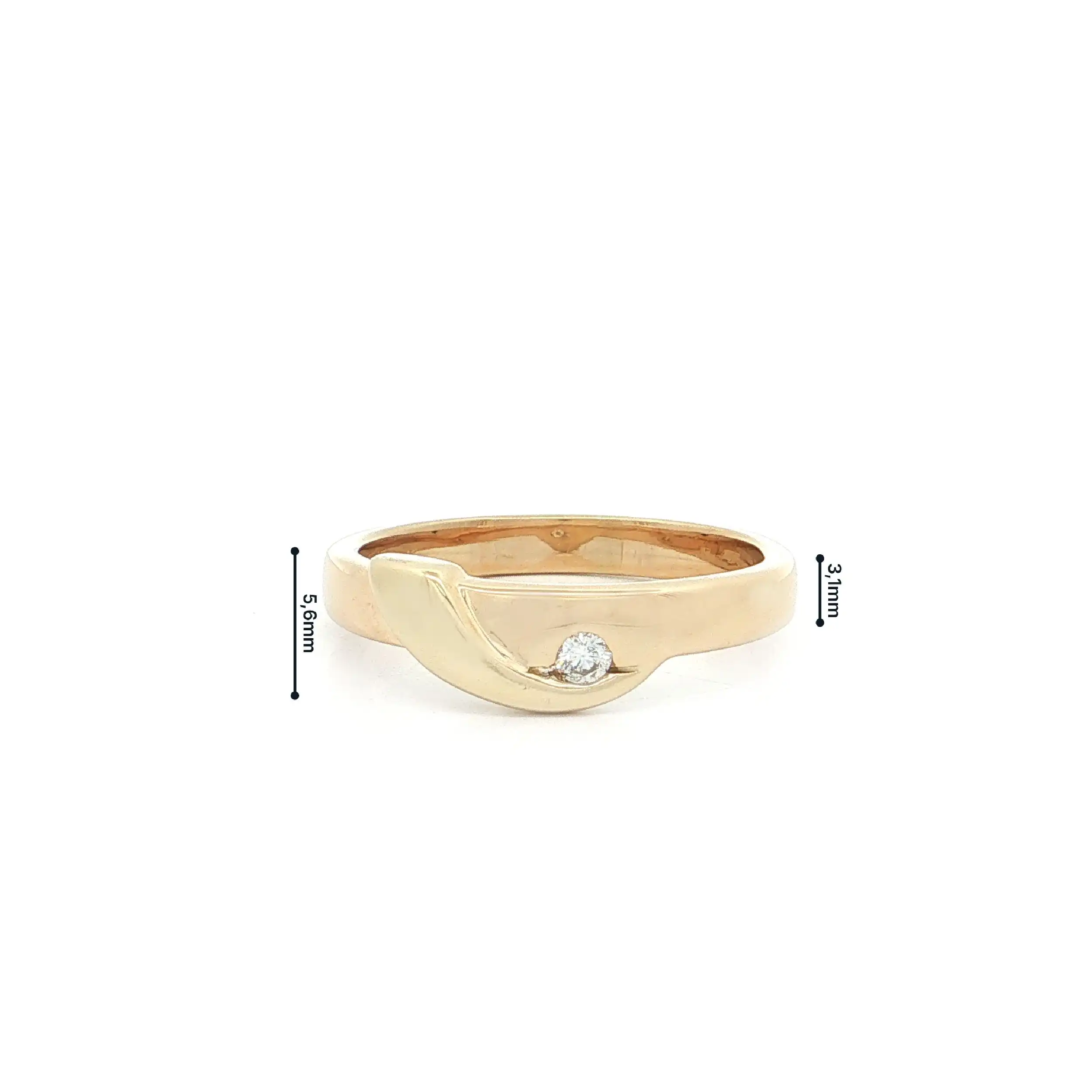 Ring Gelbgold mit Brillant