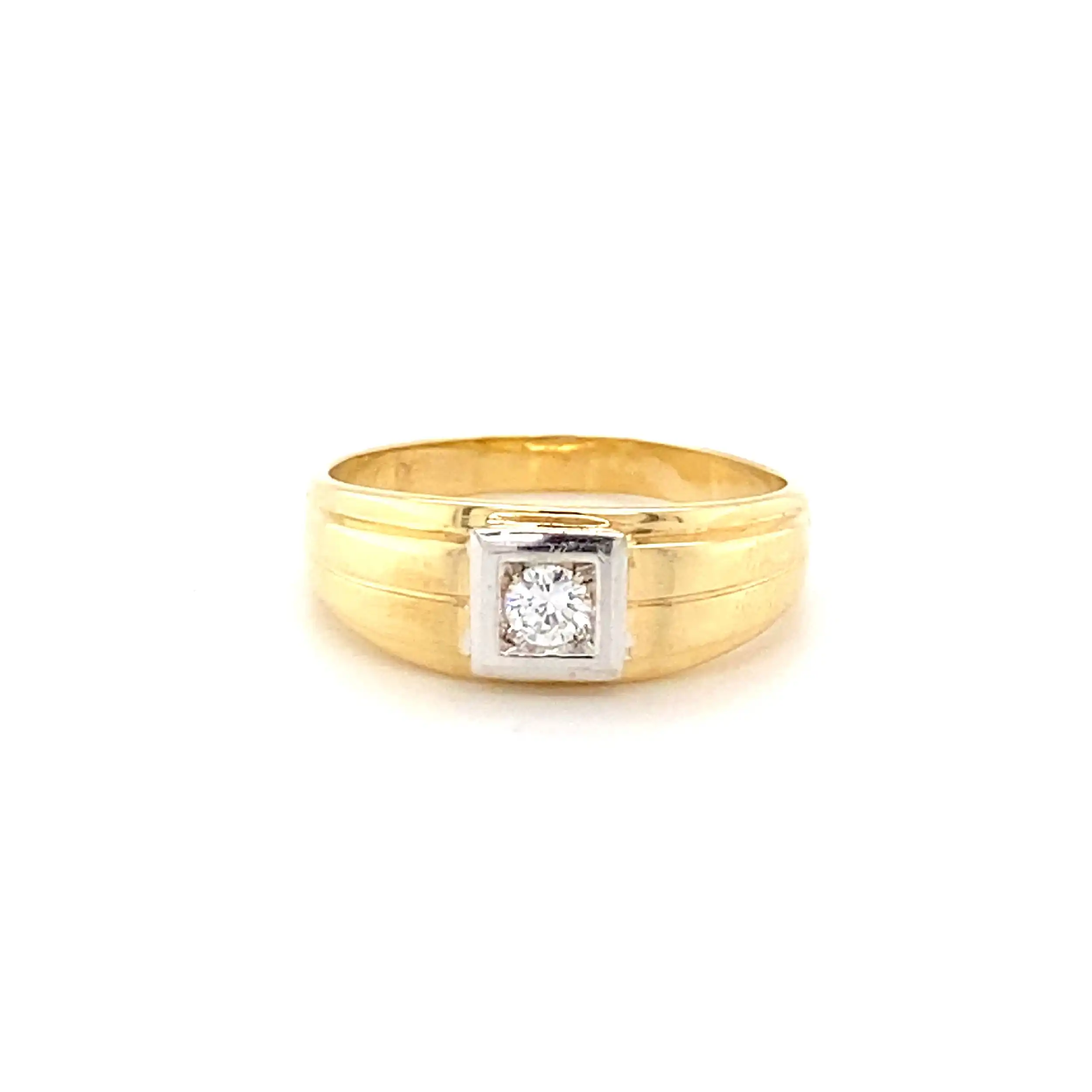 Ring Bicolor mit Brillant Ring Bicolor mit Brillant