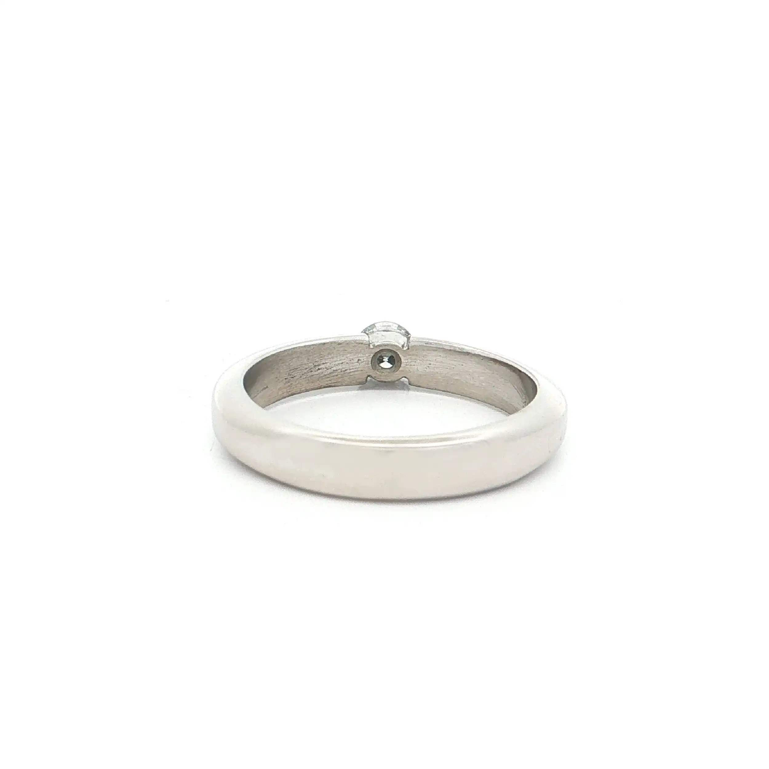 Solitärring Weißgold mit Brillant, graviert mit 0,25ct