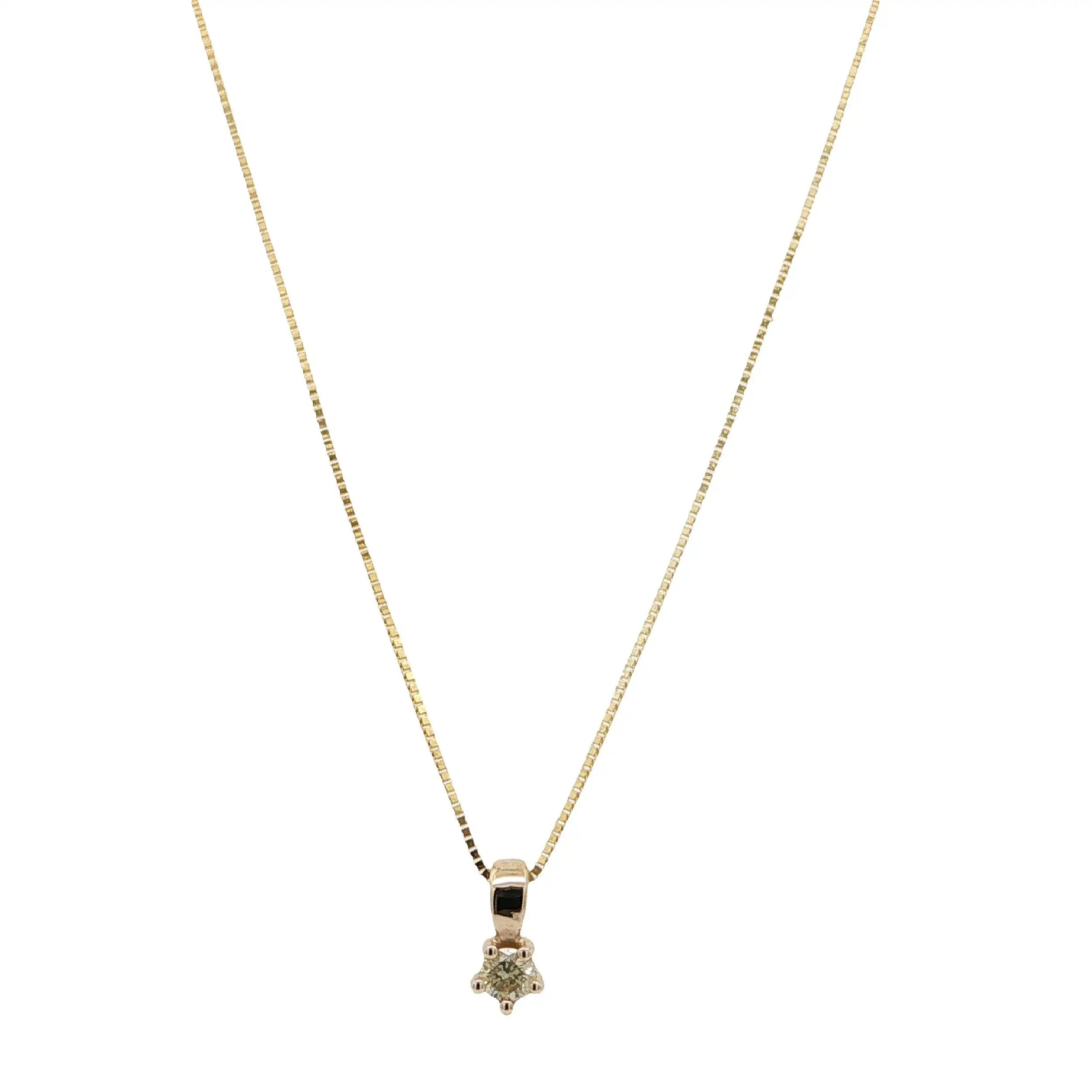 Venezianerkette Gelbgold mit Anhänger & Brillant