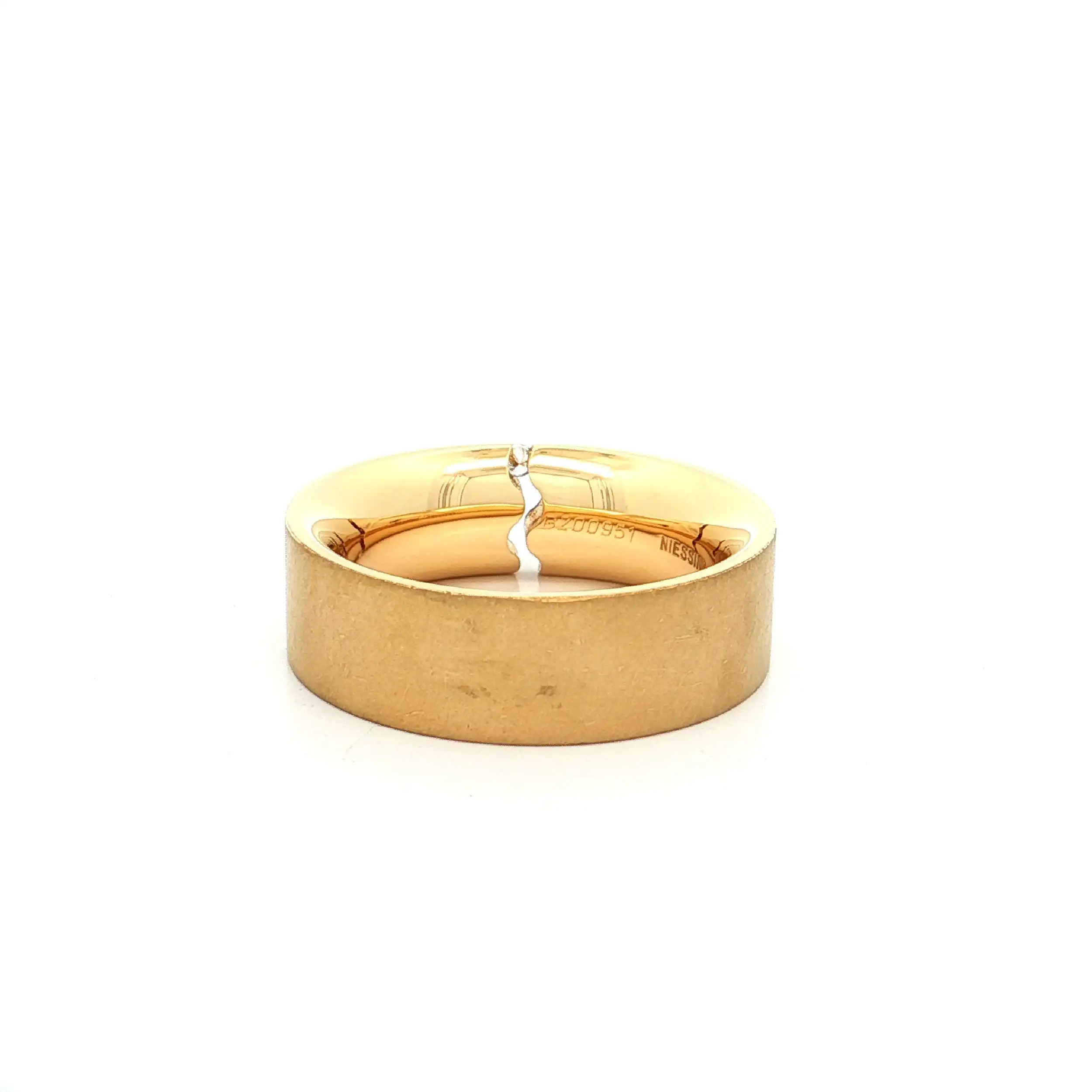 Niessing Ring Gelbgold mit Brillant "Wave"