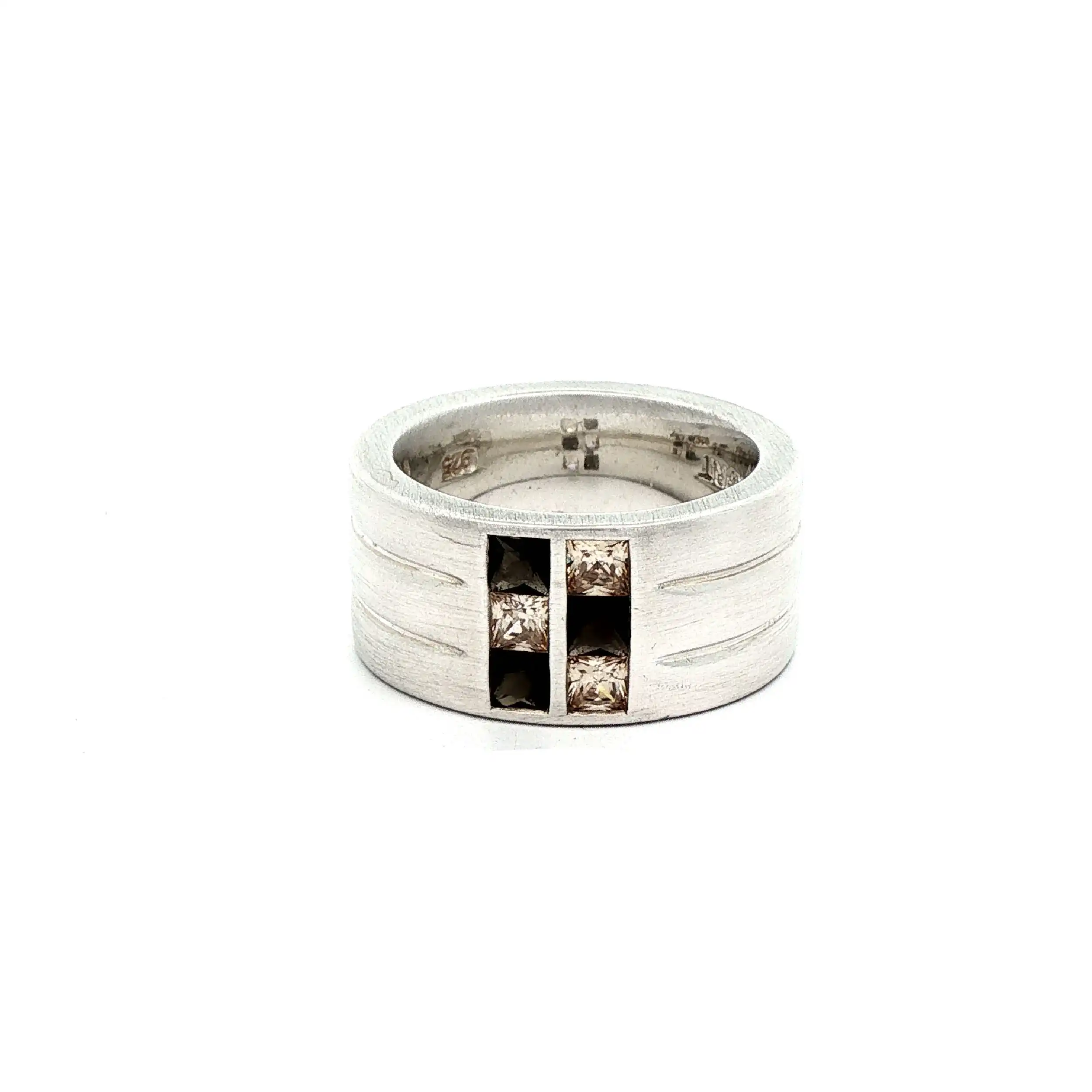 Ring Silber ESPRIT mit Zirkonia und braunen Farbsteinen