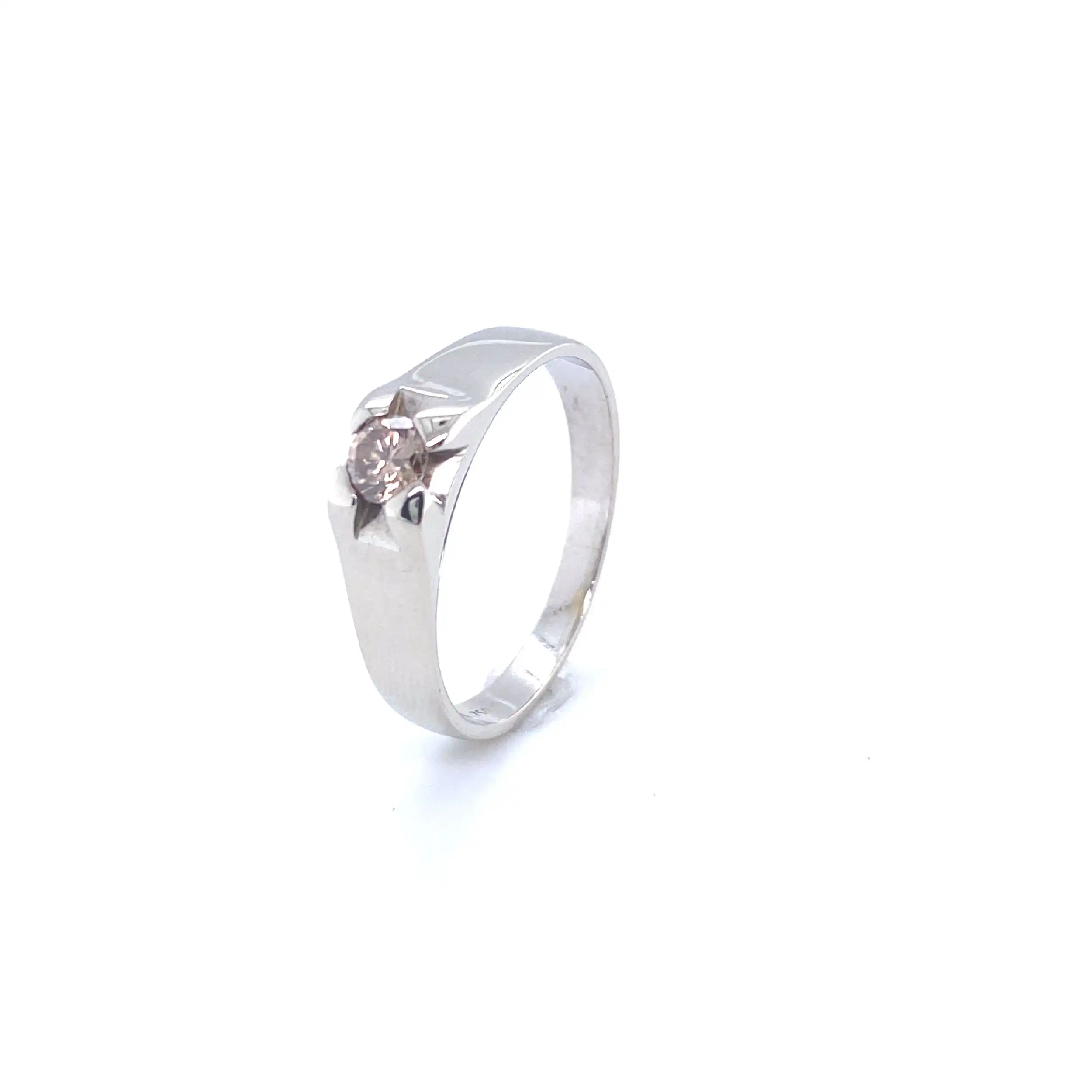 Ring Weißgold mit Brillant Ring Weißgold mit Brillant
