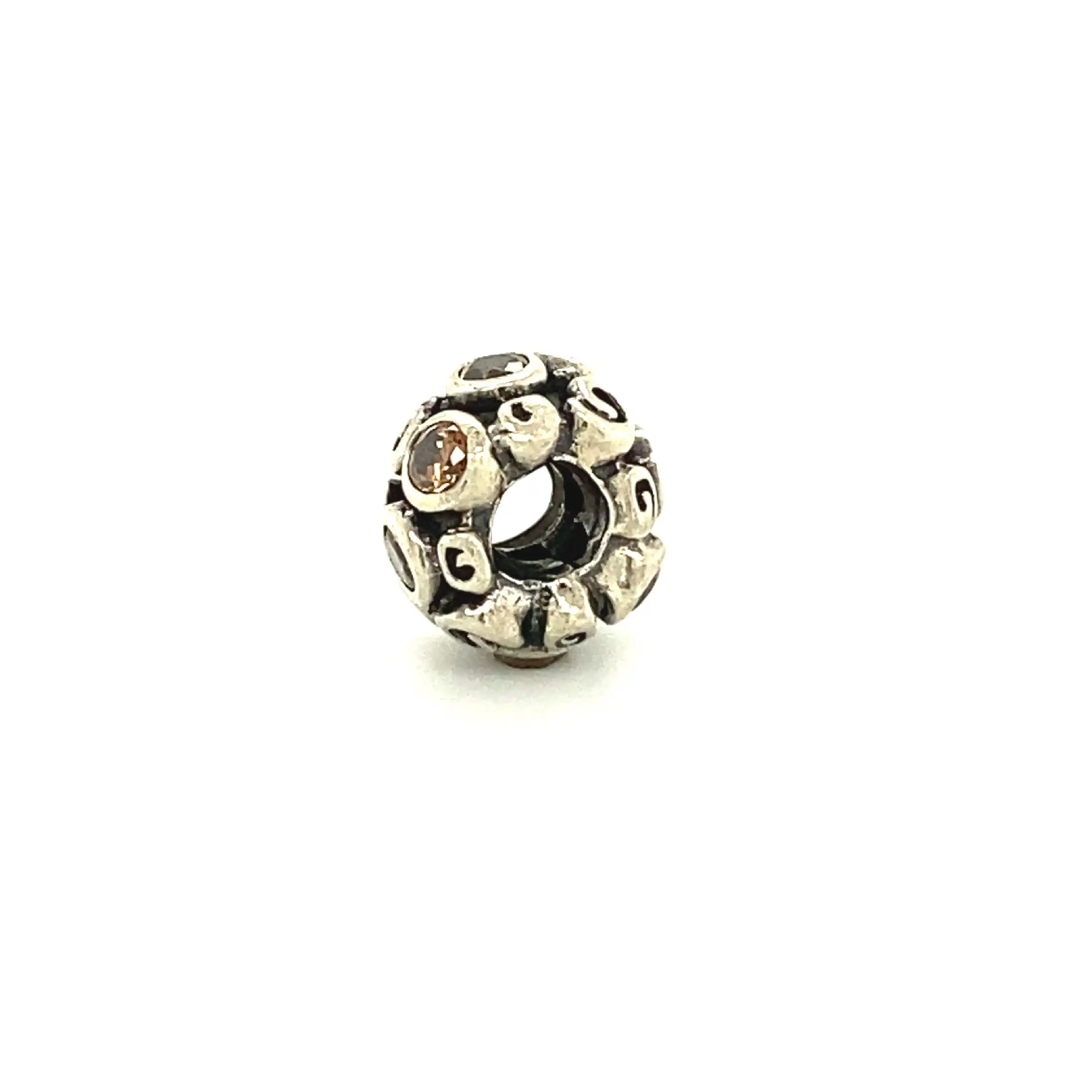 Silberanhänger Pandora - Charm Sternenwirbel mit braunen Zirkonia Silberanhänger Pandora - Charm Sternenwirbel mit braunen Zirkonia