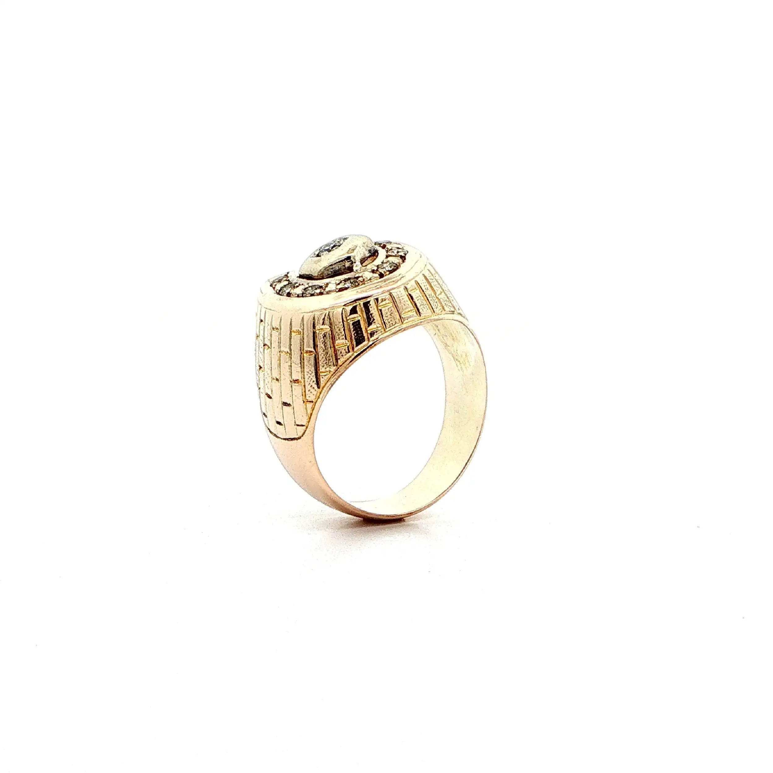 Ring Gelbgold Hufeisen mit Brillanten Ring Gelbgold Hufeisen mit Brillanten