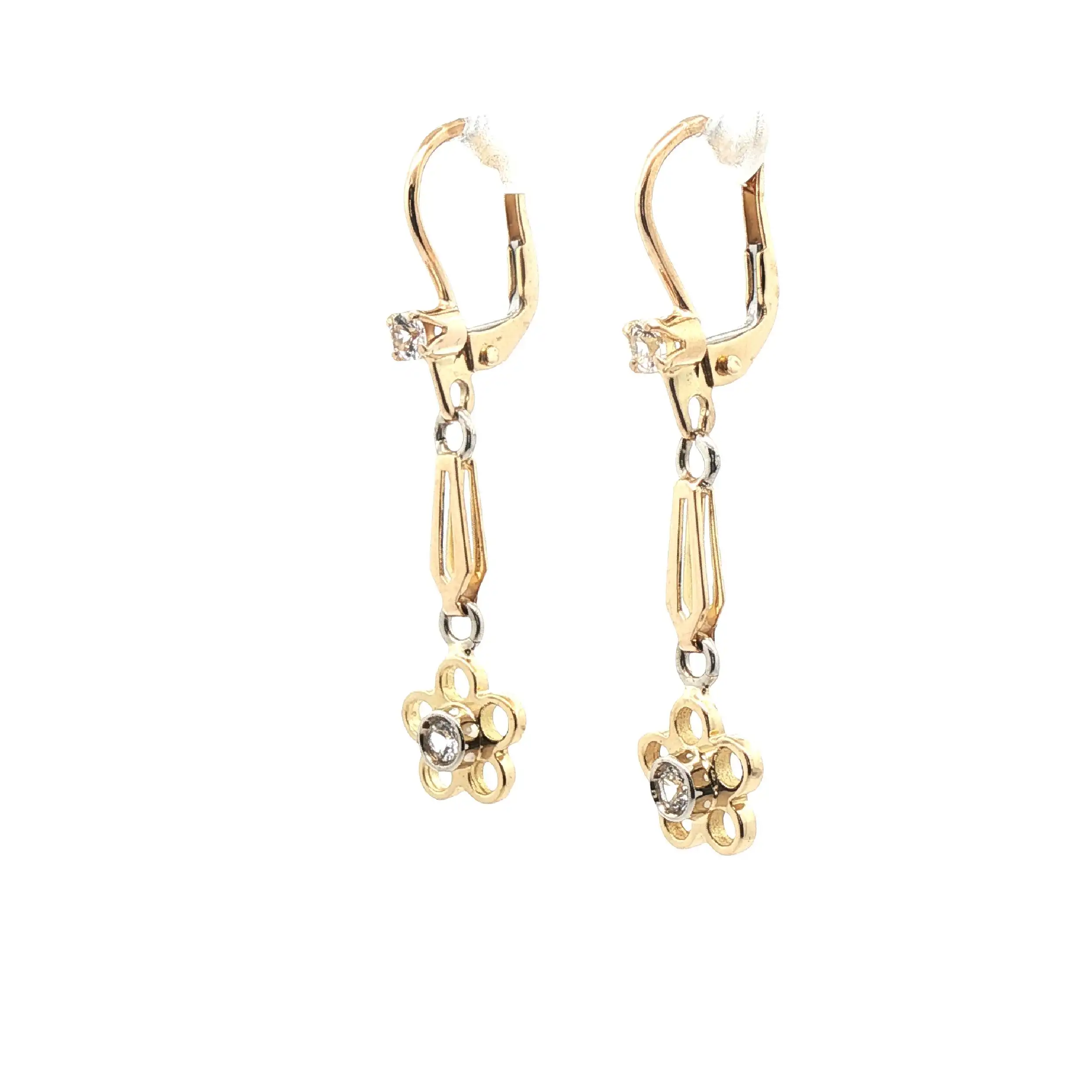 Ohrhänger Gelbgold mit Zirkonia Ohrhänger Gelbgold mit Zirkonia
