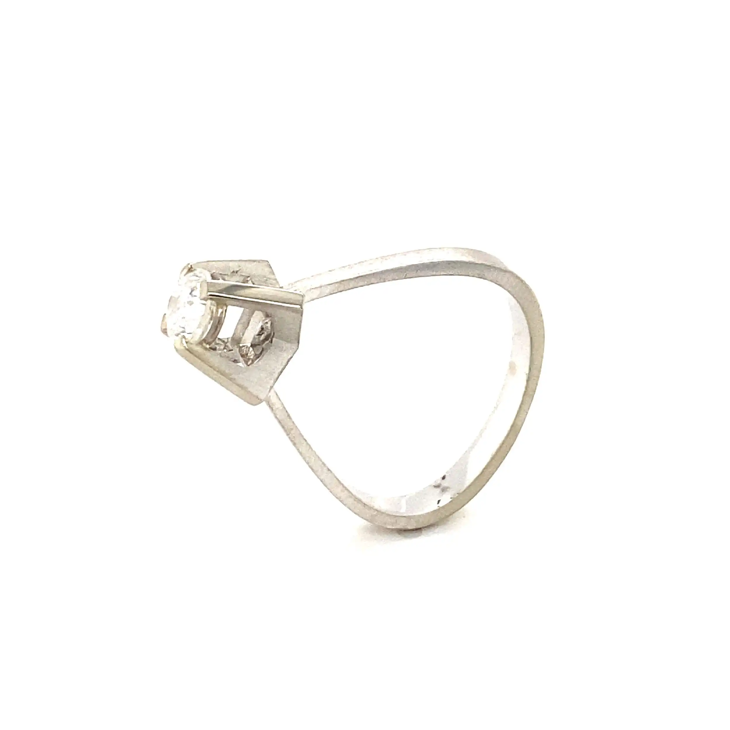 Ring Weißgold mit Brillant Ring Weißgold mit Brillant