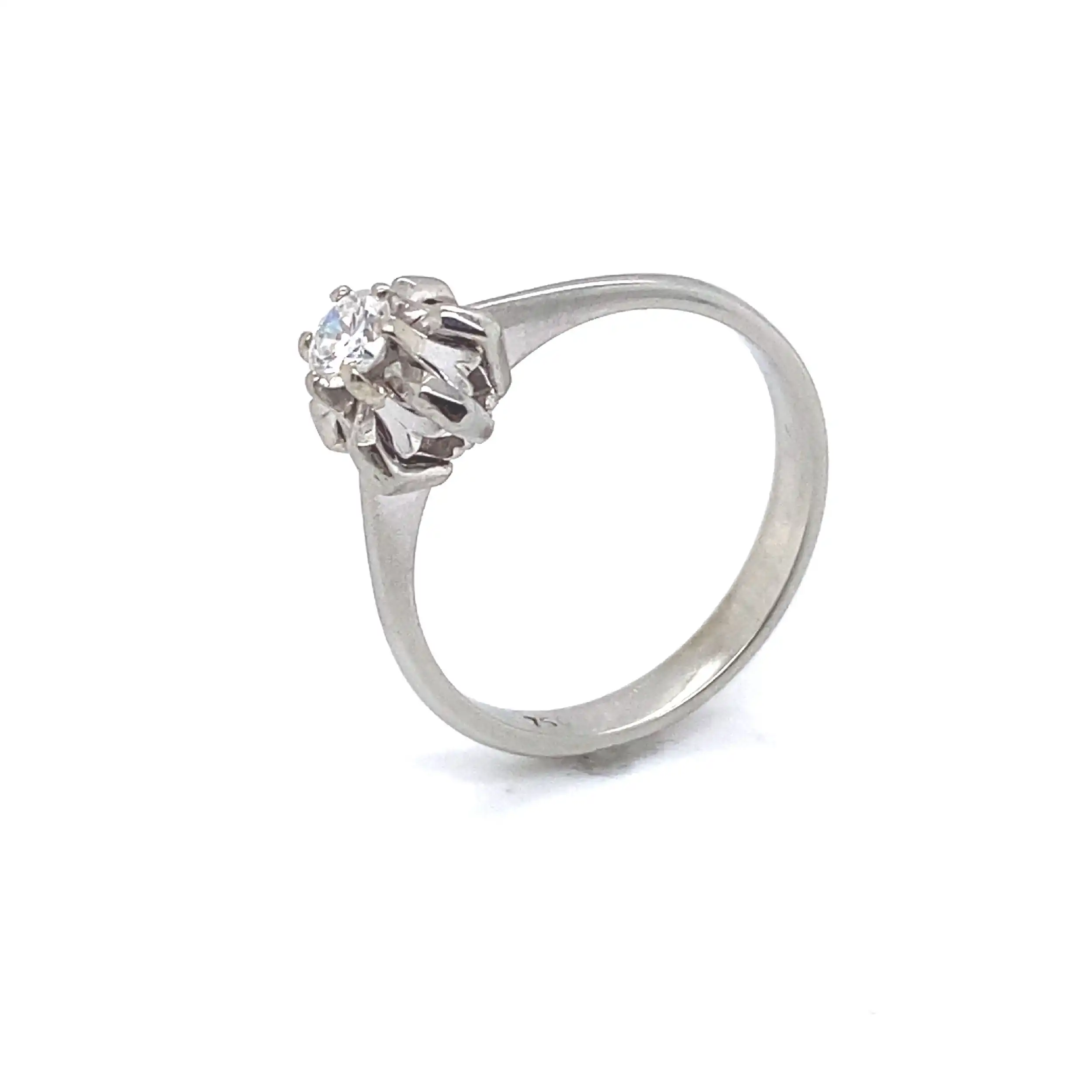 Ring Weißgold mit Brillant Ring Weißgold mit Brillant