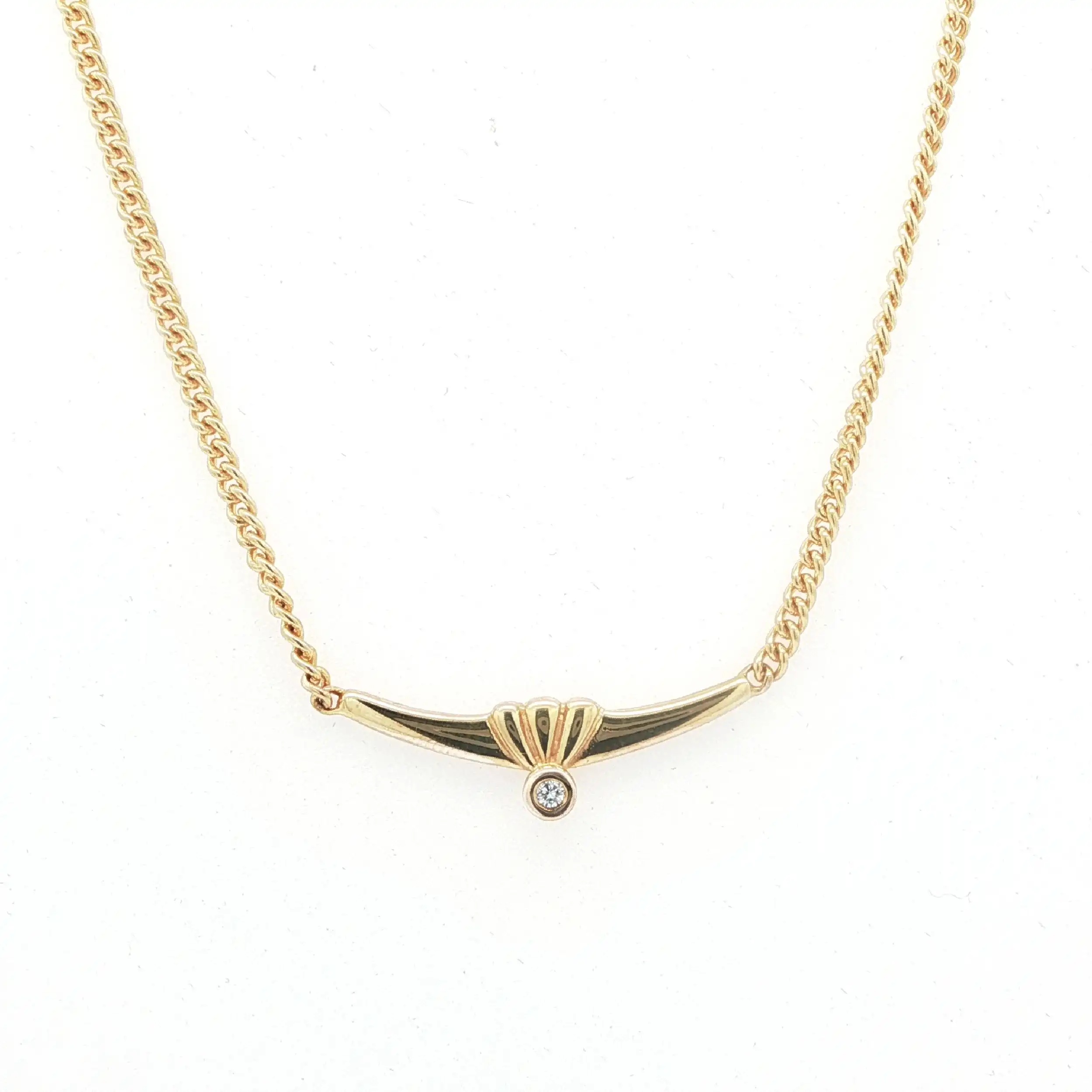 Collier Gelbgold mit Brillant Collier Gelbgold mit Brillant