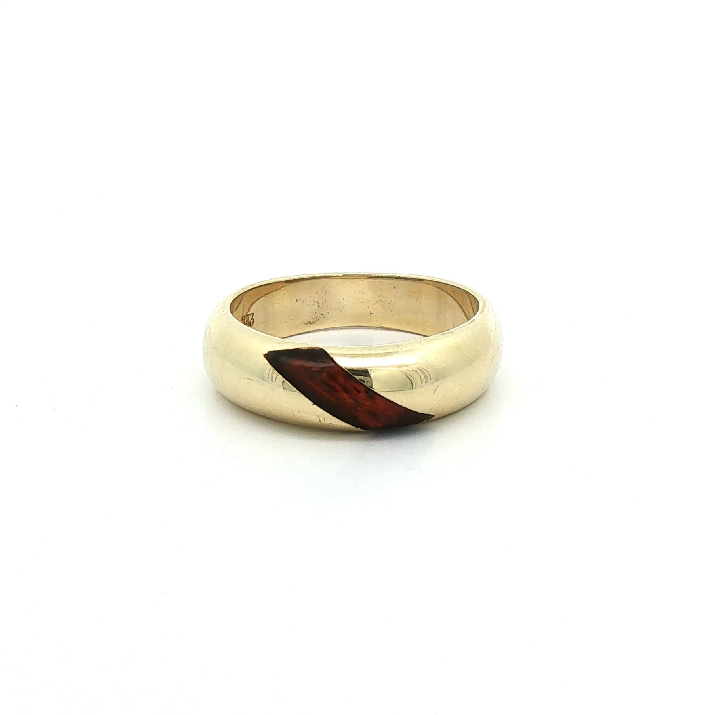 Ring Gelgold mit braunem Farbstein Ring Gelgold mit braunem Farbstein