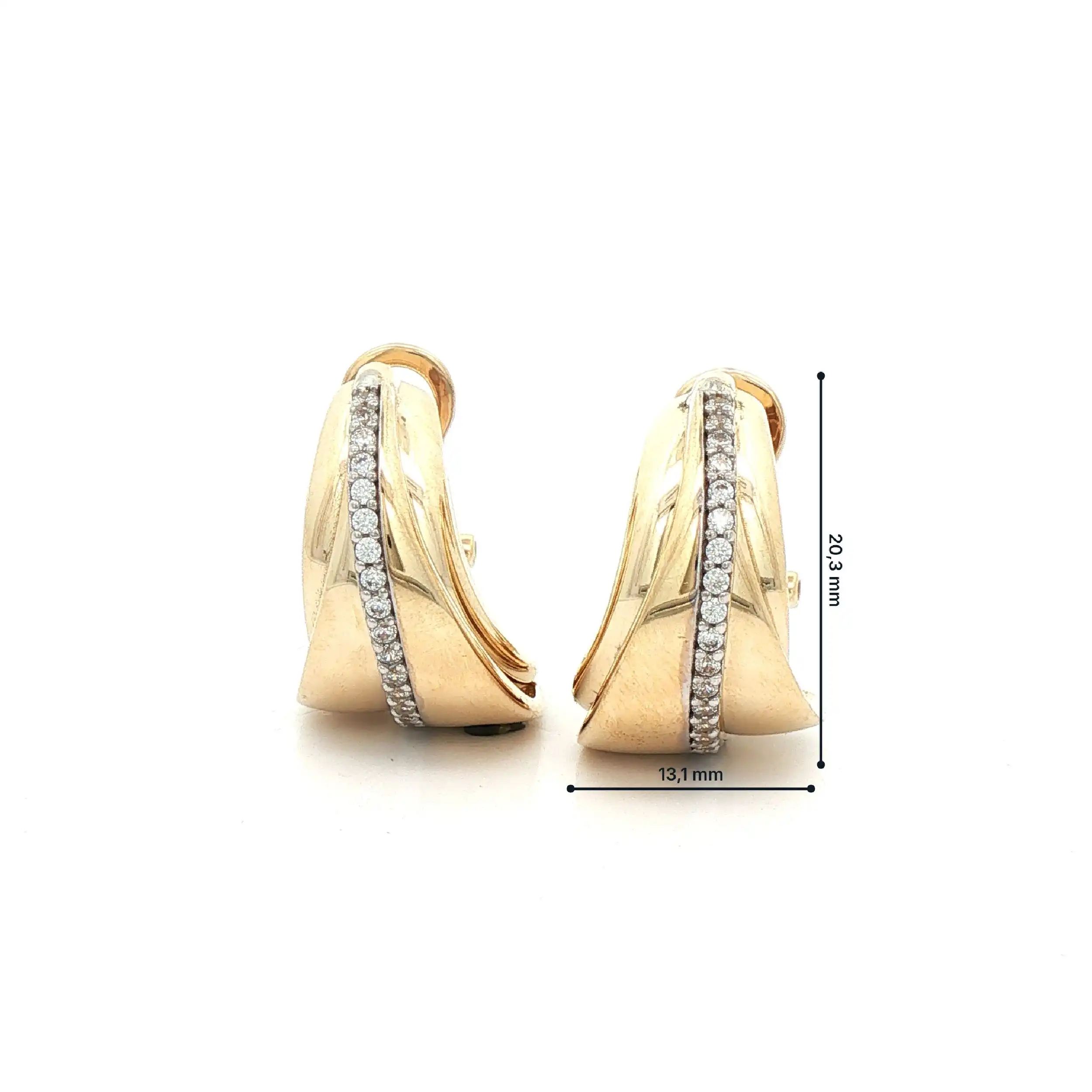 Ohrringe Gelbgold mit Zirkonia Ohrringe Gelbgold mit Zirkonia