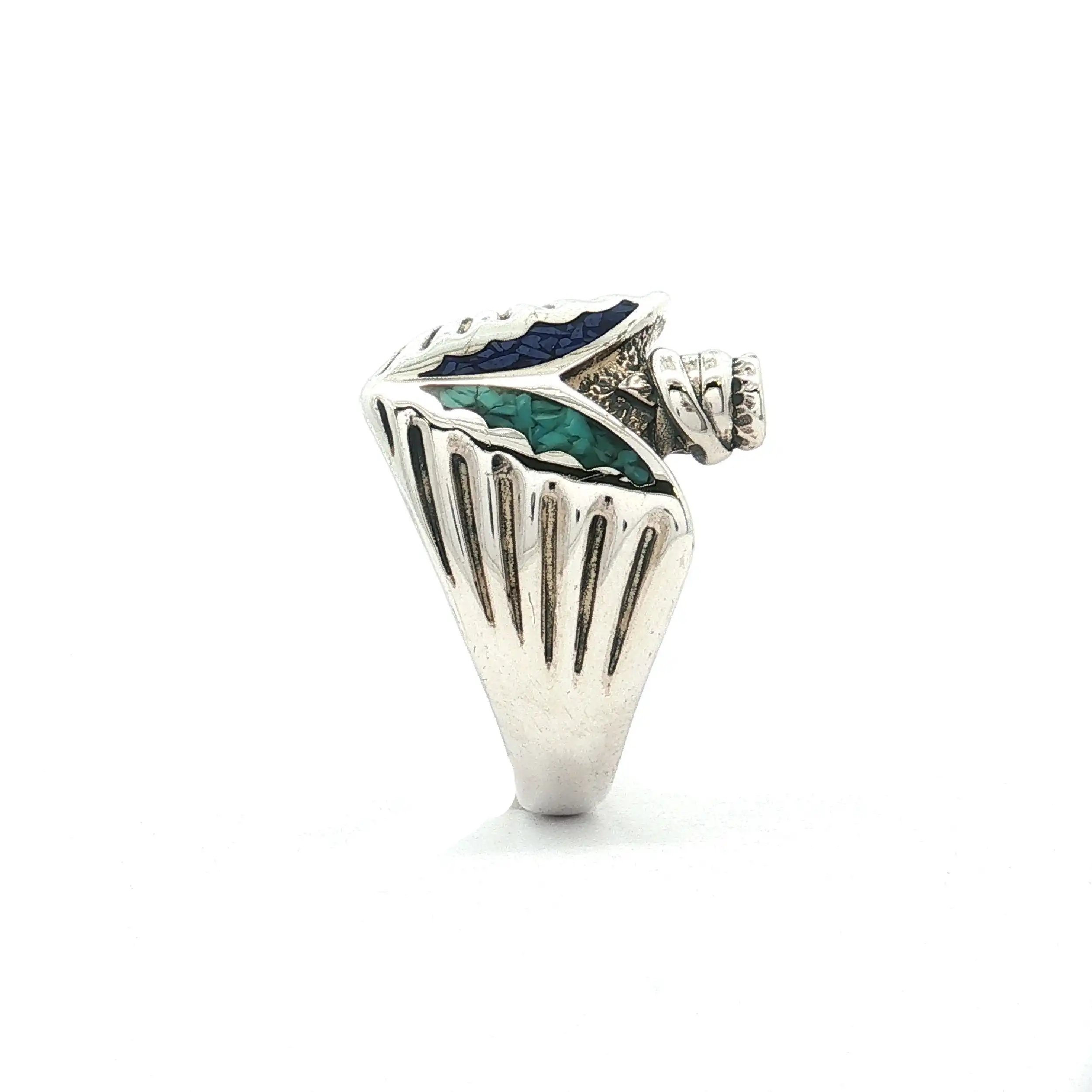 Ring mit Türkis und blauen Stein