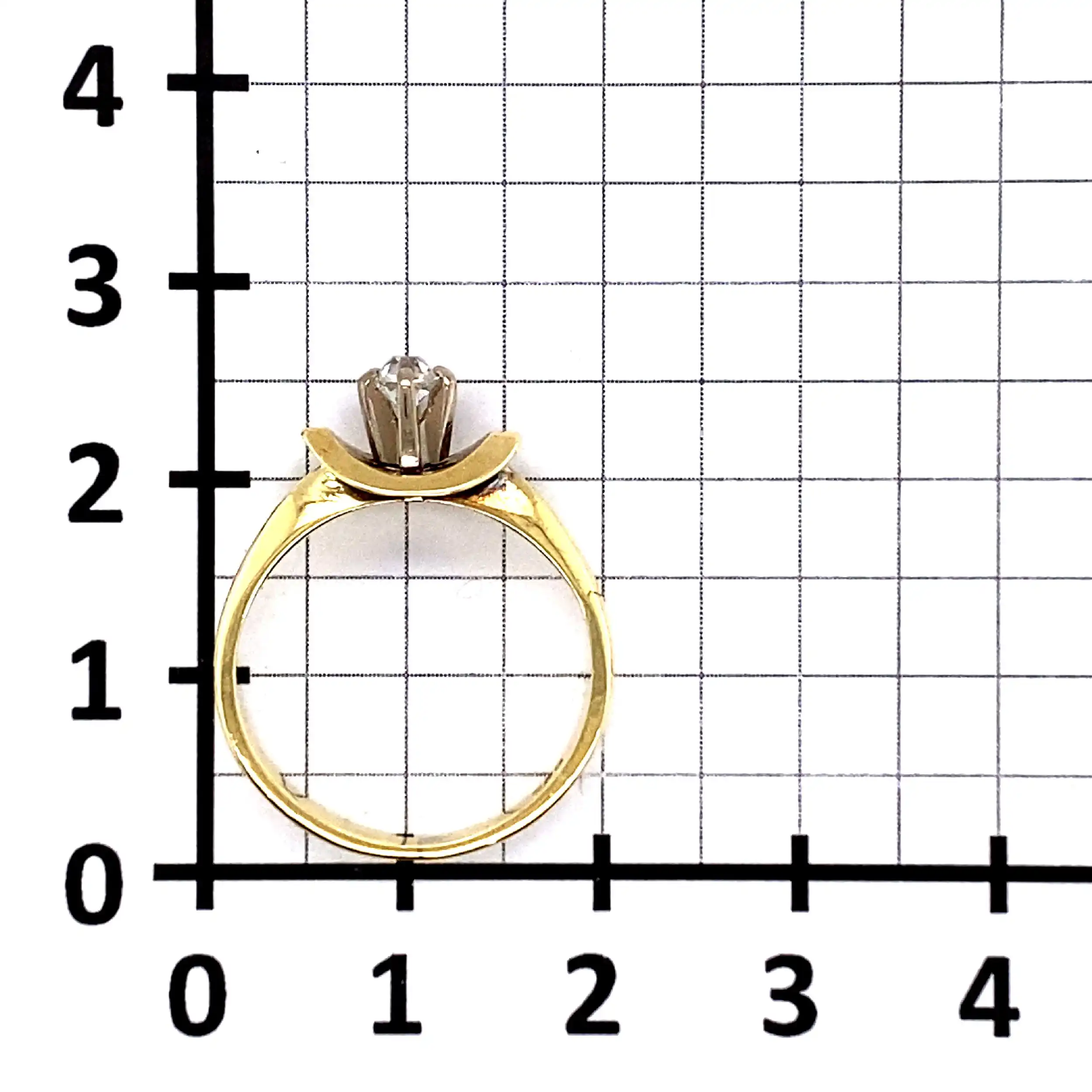 Ring Gelbgold mit Altschliff-Brillant
