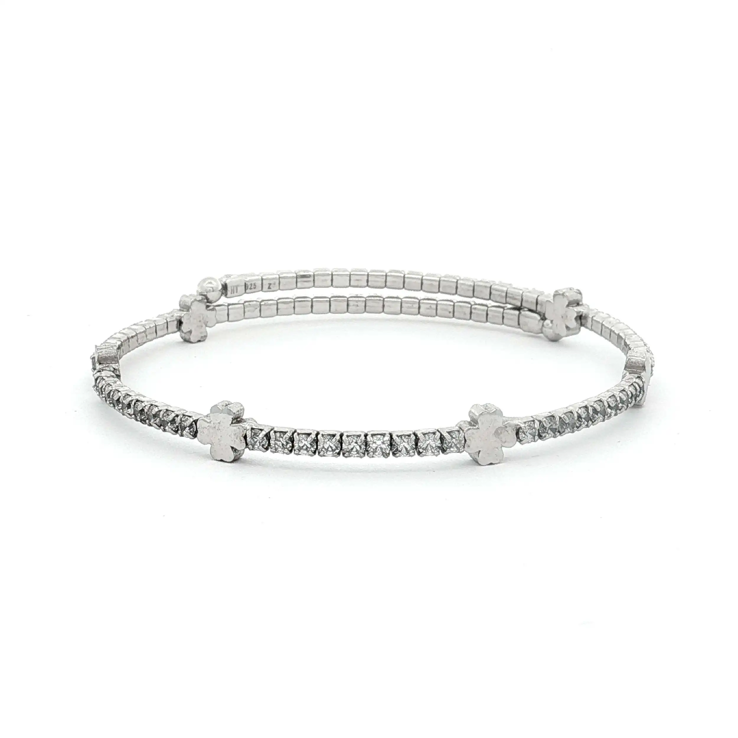 Armreif Silber Kreuze mit Zirkonia Armreif Silber Kreuze mit Zirkonia