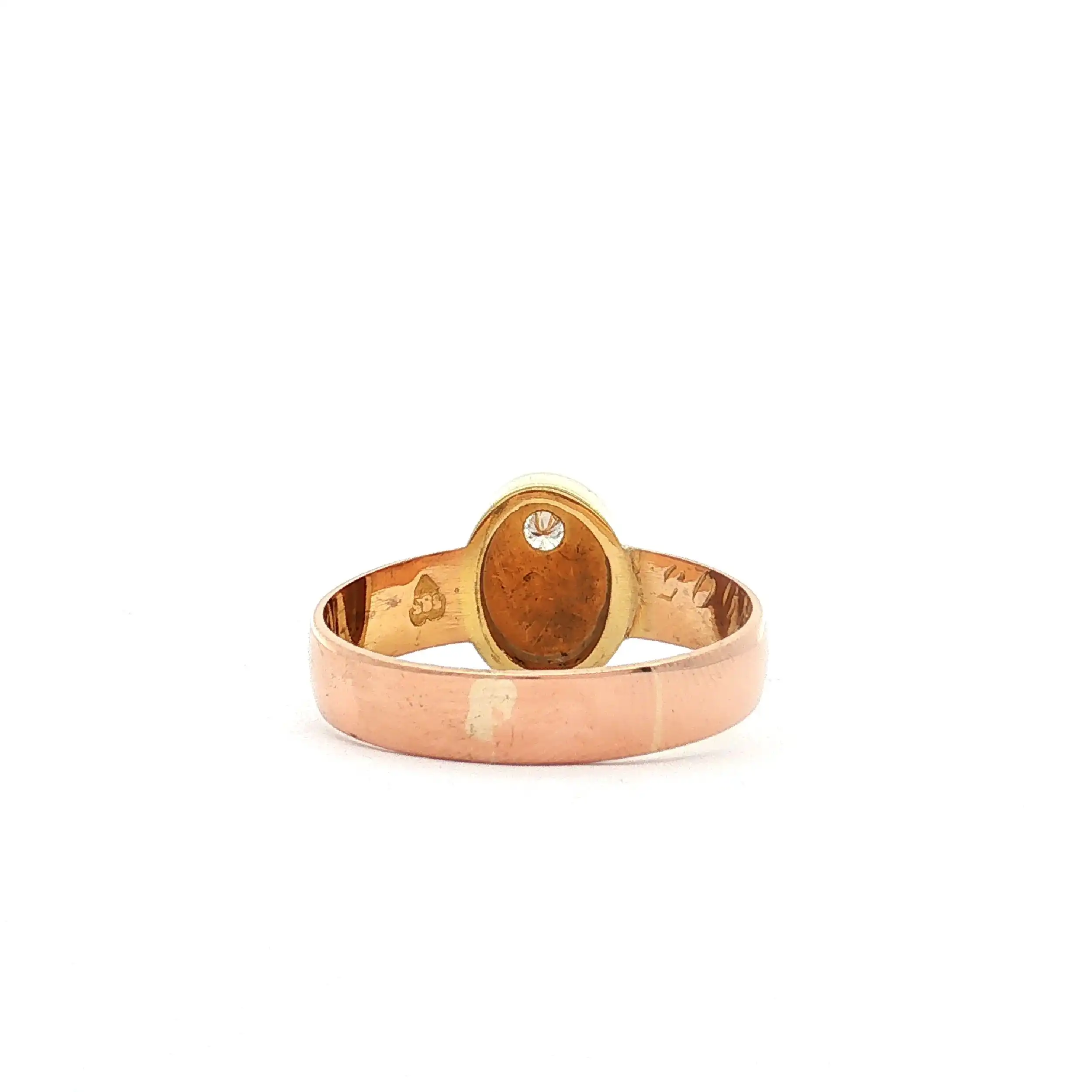 Ring Bicolor mit Brillant Solitär Ring Bicolor mit Brillant Solitär