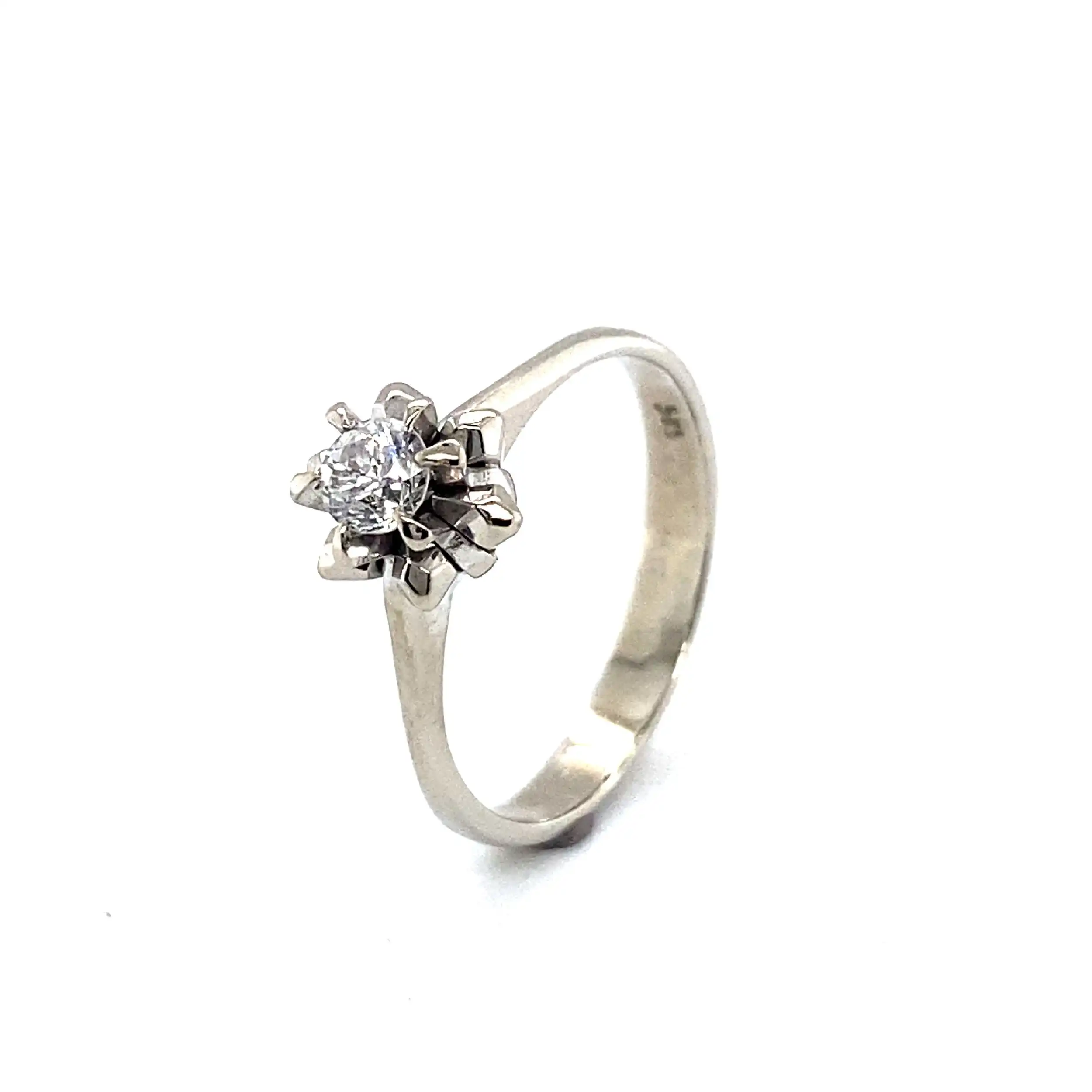 Ring Weißgold mit Brillant Ring Weißgold mit Brillant