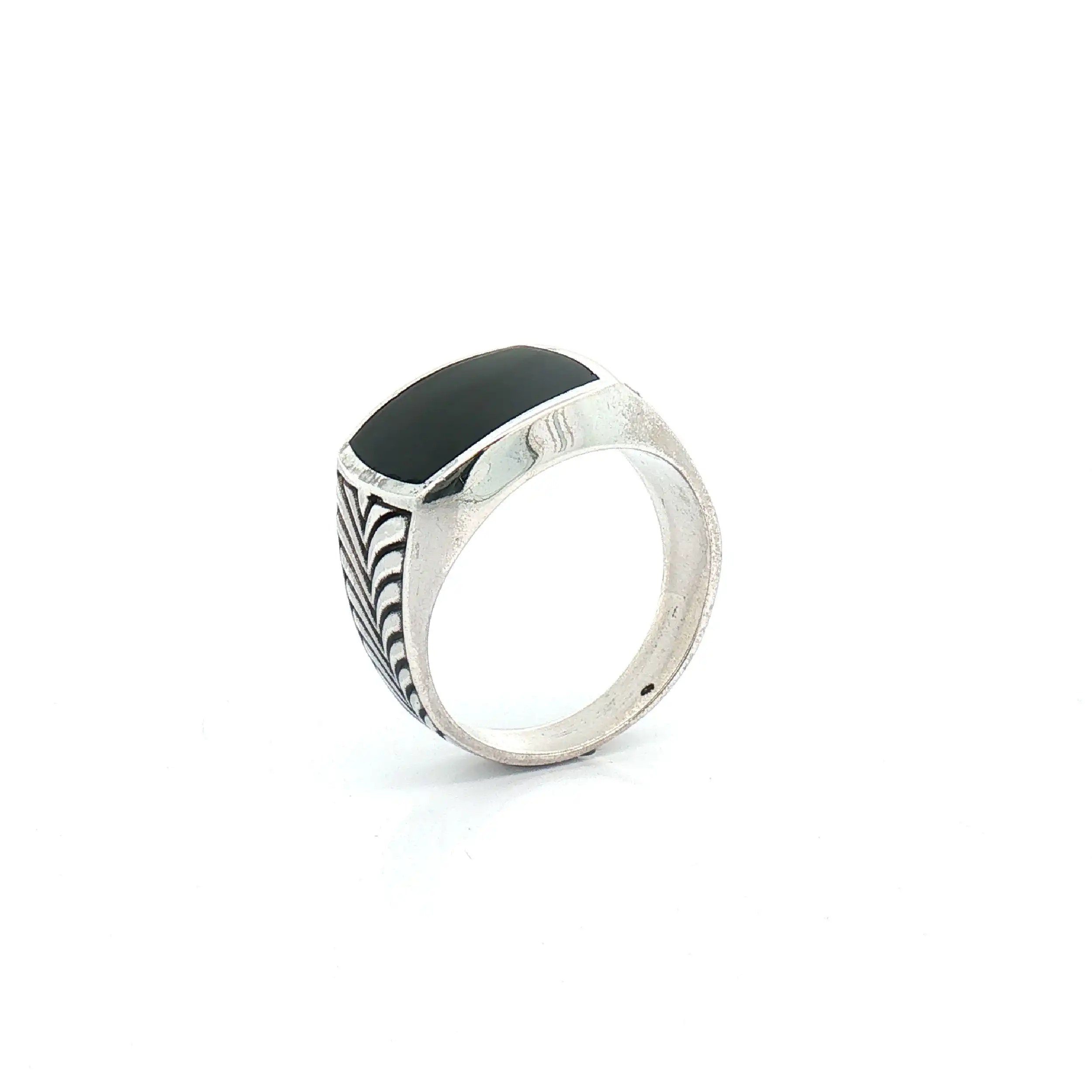 Ring Silber mit schwarzer Einlage Ring Silber mit schwarzer Einlage
