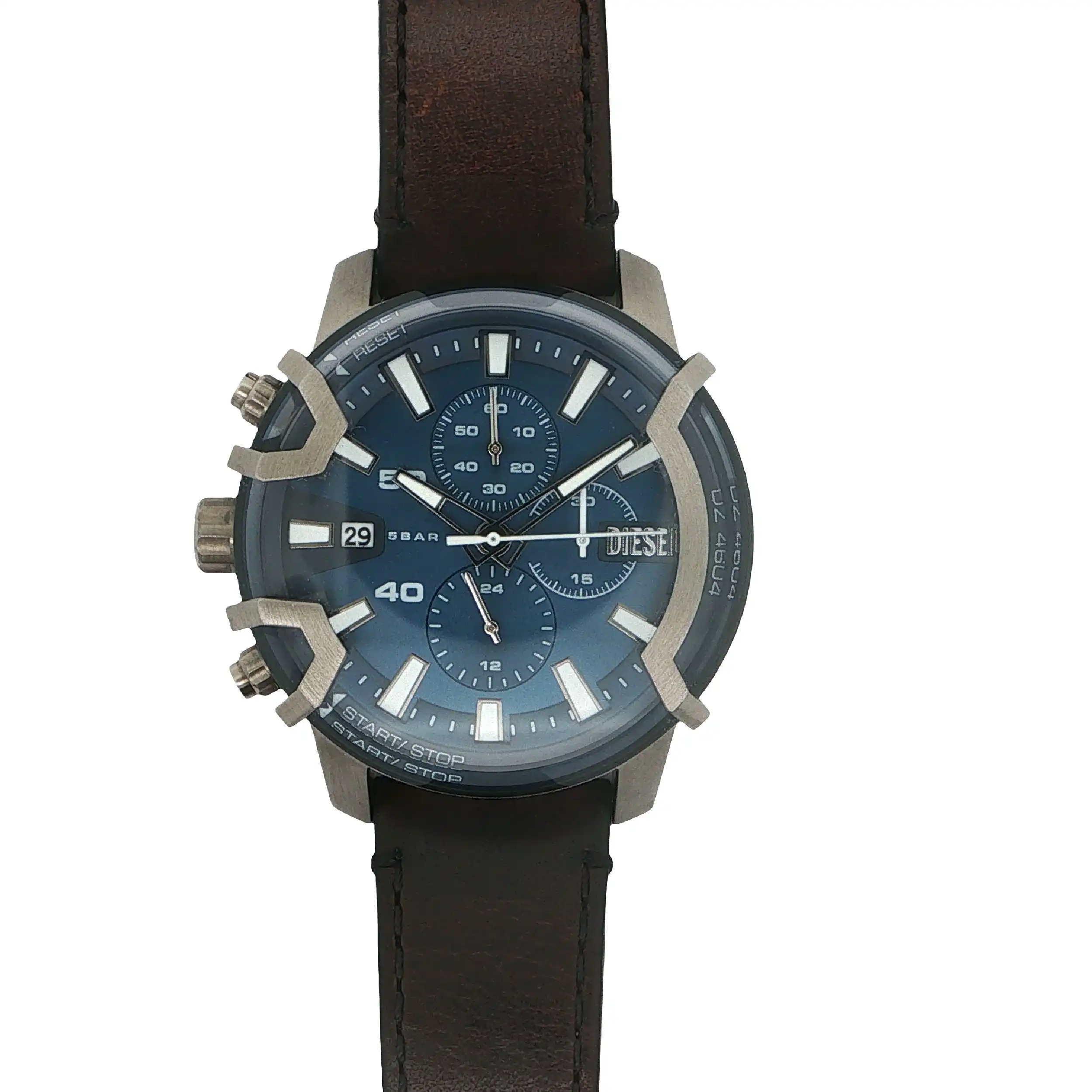 Herrenuhr Diesel DZ-4604 Griffed Chronograph mit Lederband