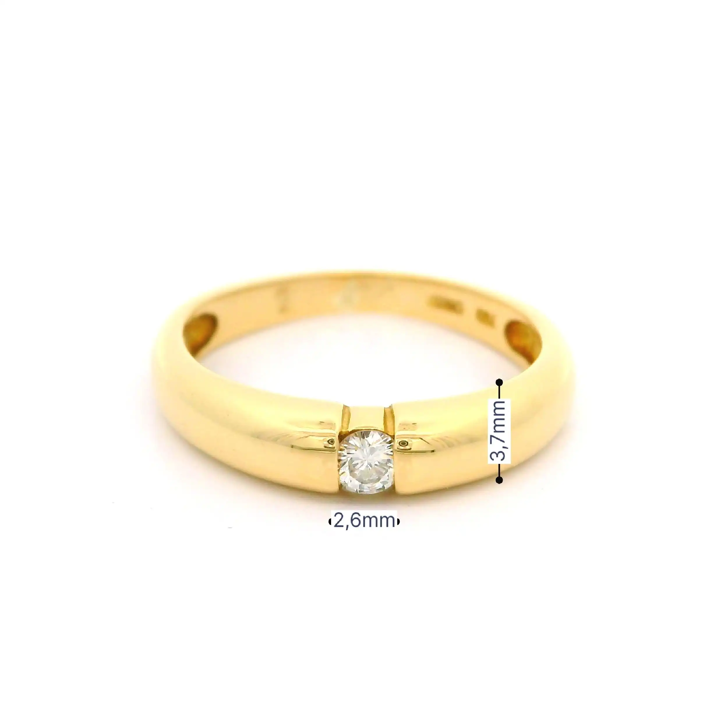 Ring Gelbgold Christ mit Brillant Solitär Ring Gelbgold Christ mit Brillant Solitär