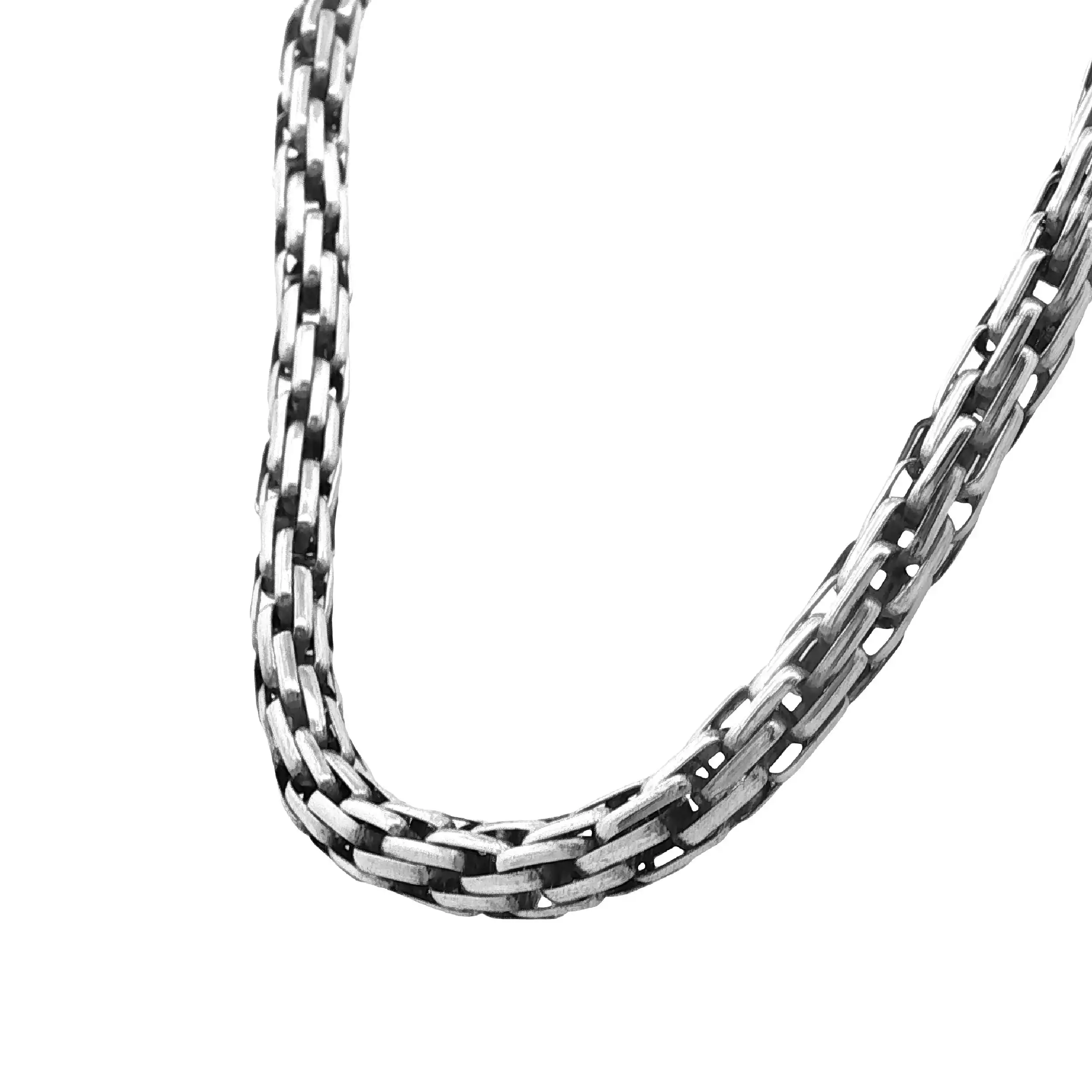 Kette Silber mit grünem Stein
