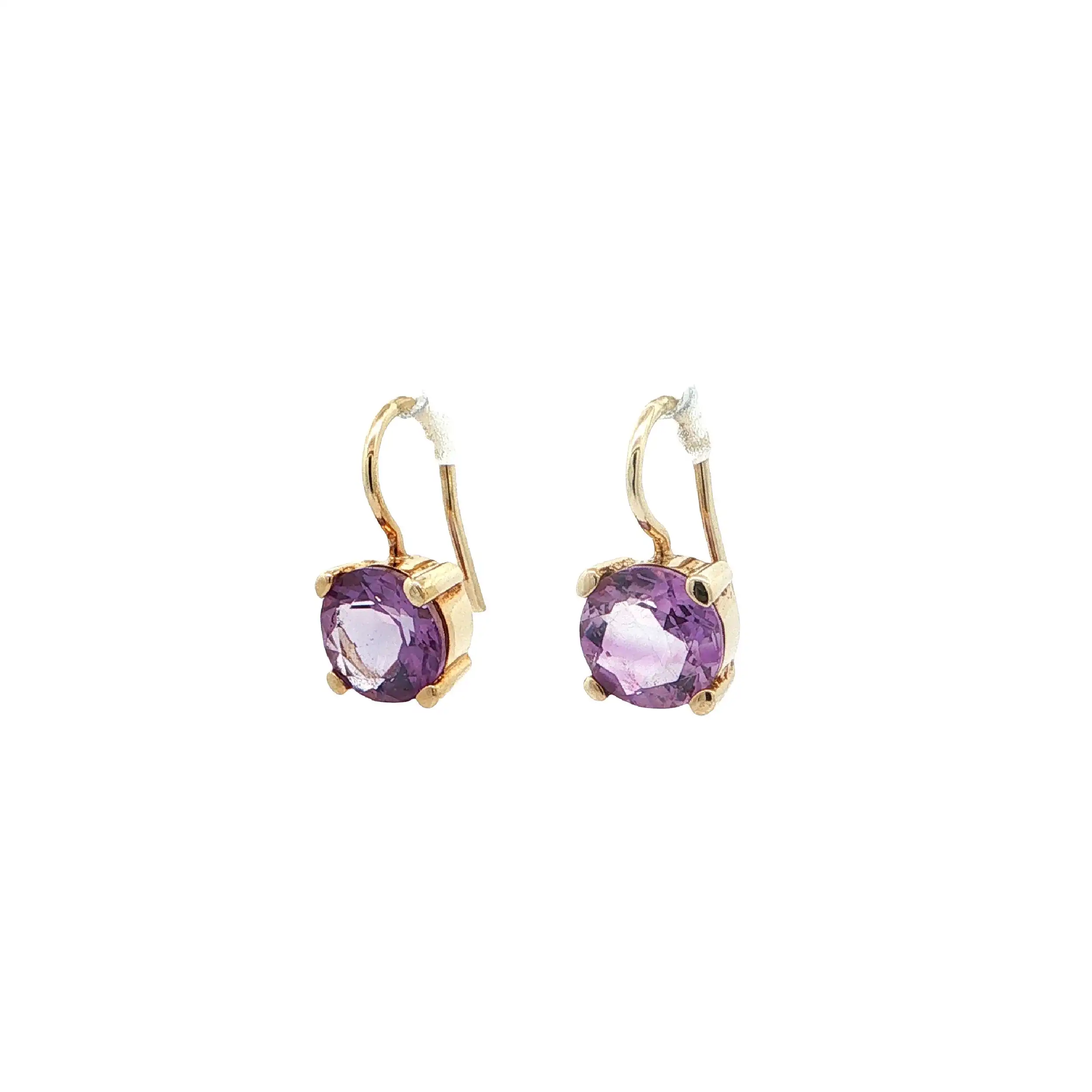 Ohrhänger Gelbgold mit Amethyst
