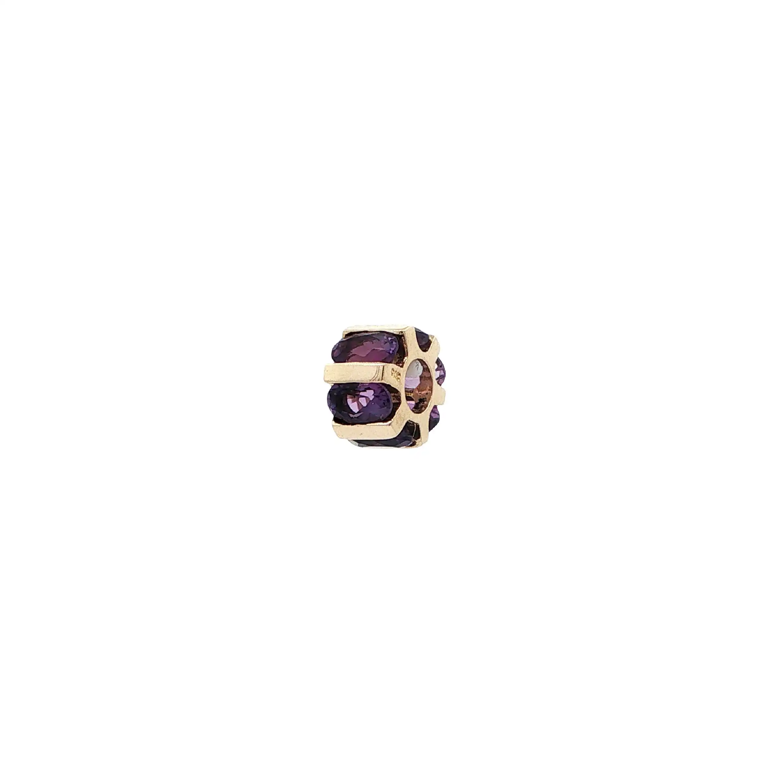 Charm / Anhänger Gelbgold Scala mit Amethysten