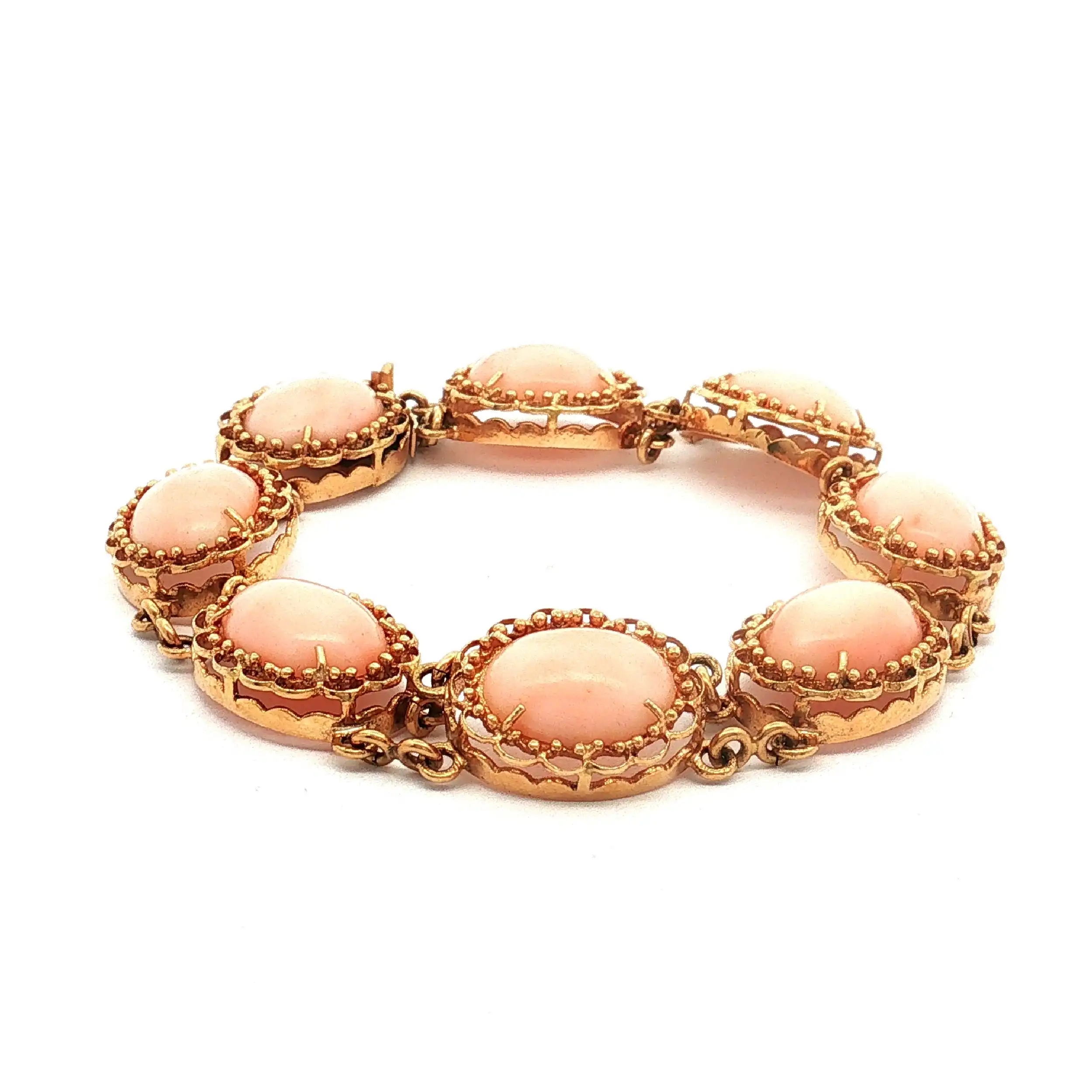 Armband Gelbgold mit Engelshautkoralle Armband Gelbgold mit Engelshautkoralle