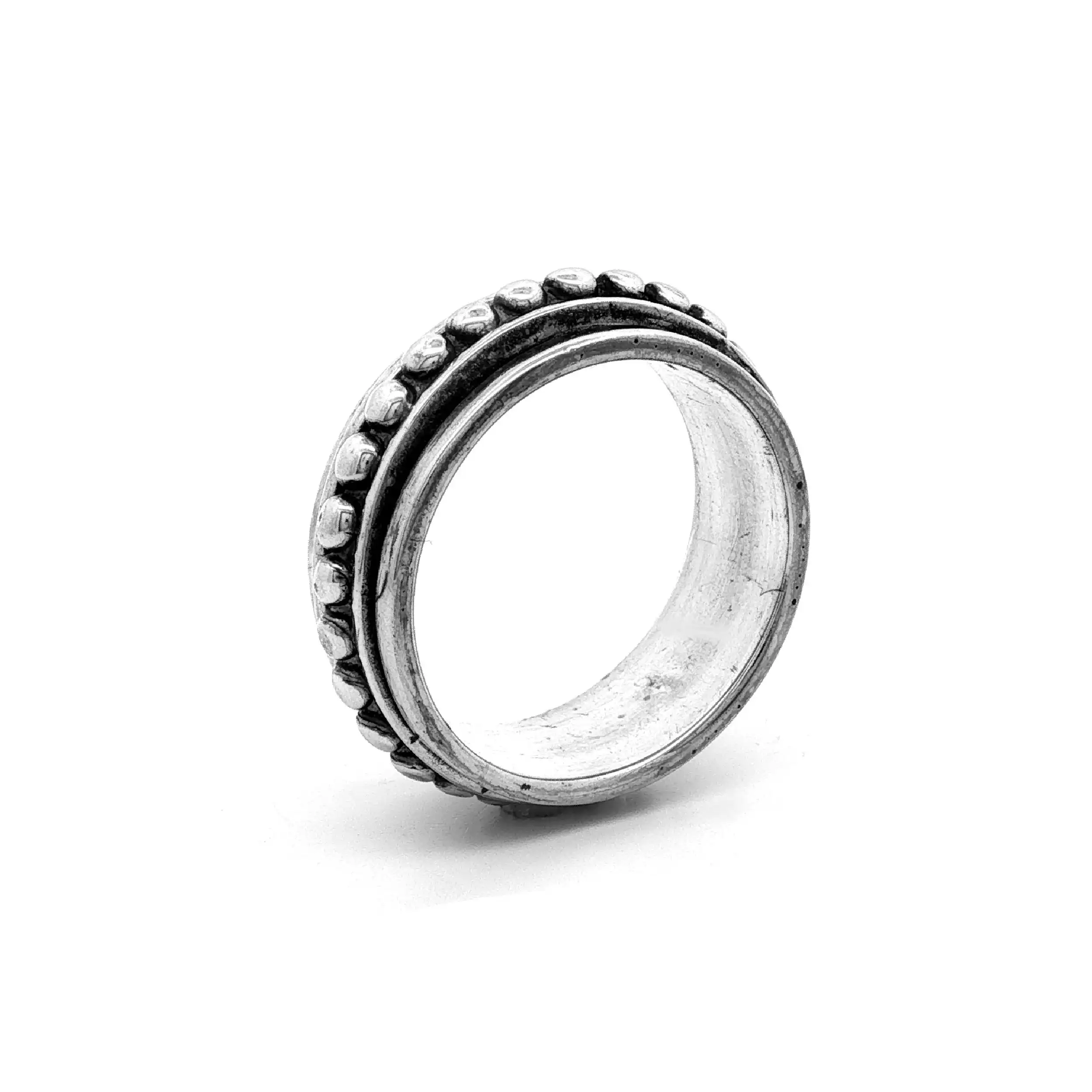 Herrenring Silber mit drehbarem Element