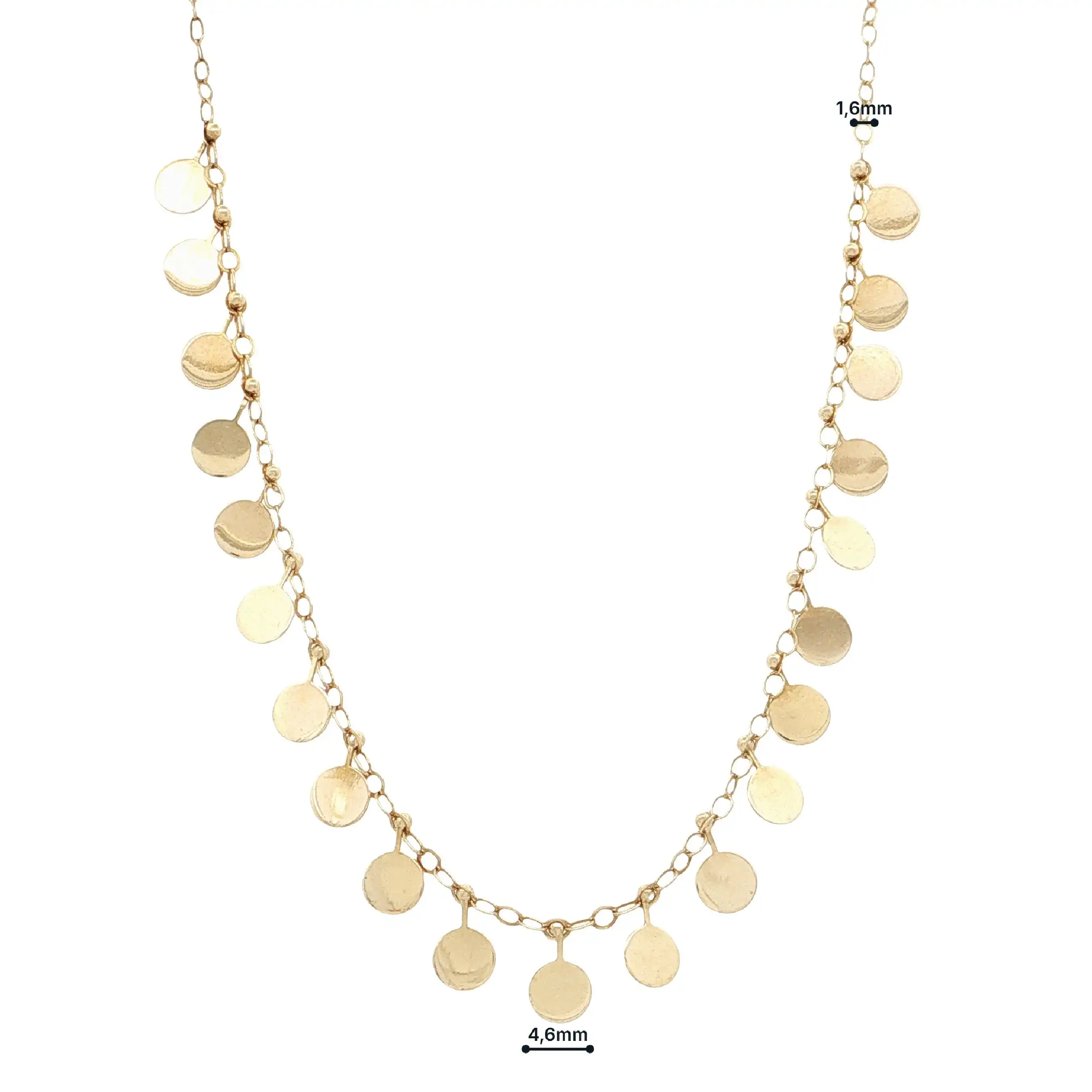 Kette Gelbgold mit Plättchen