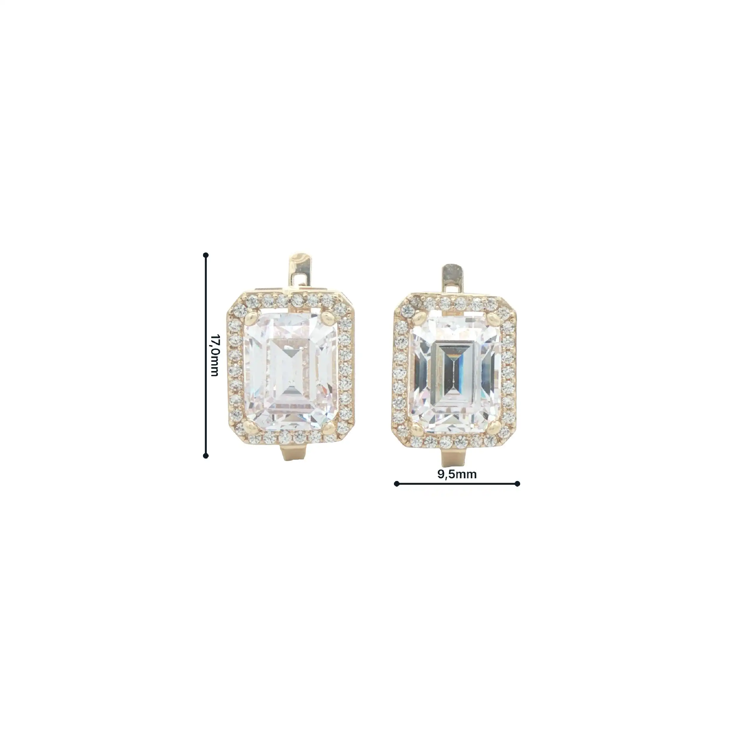Ohrringe Gelbgold mit Zirkonia Ohrringe Gelbgold mit Zirkonia