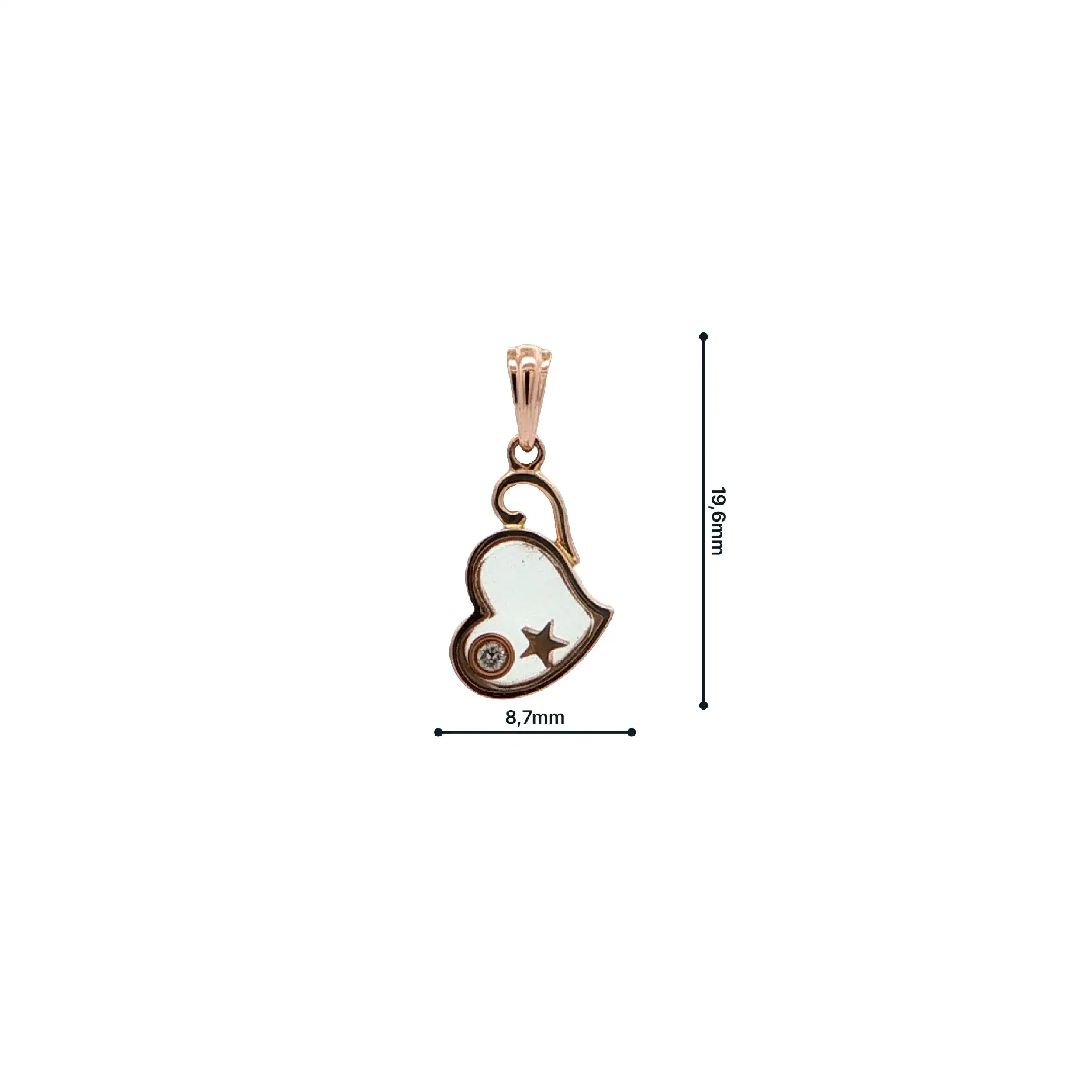 Anhänger Roségold Herz mit Brillant, graviert mit 0,02ct. Anhänger Roségold Herz mit Brillant, graviert mit 0,02ct.