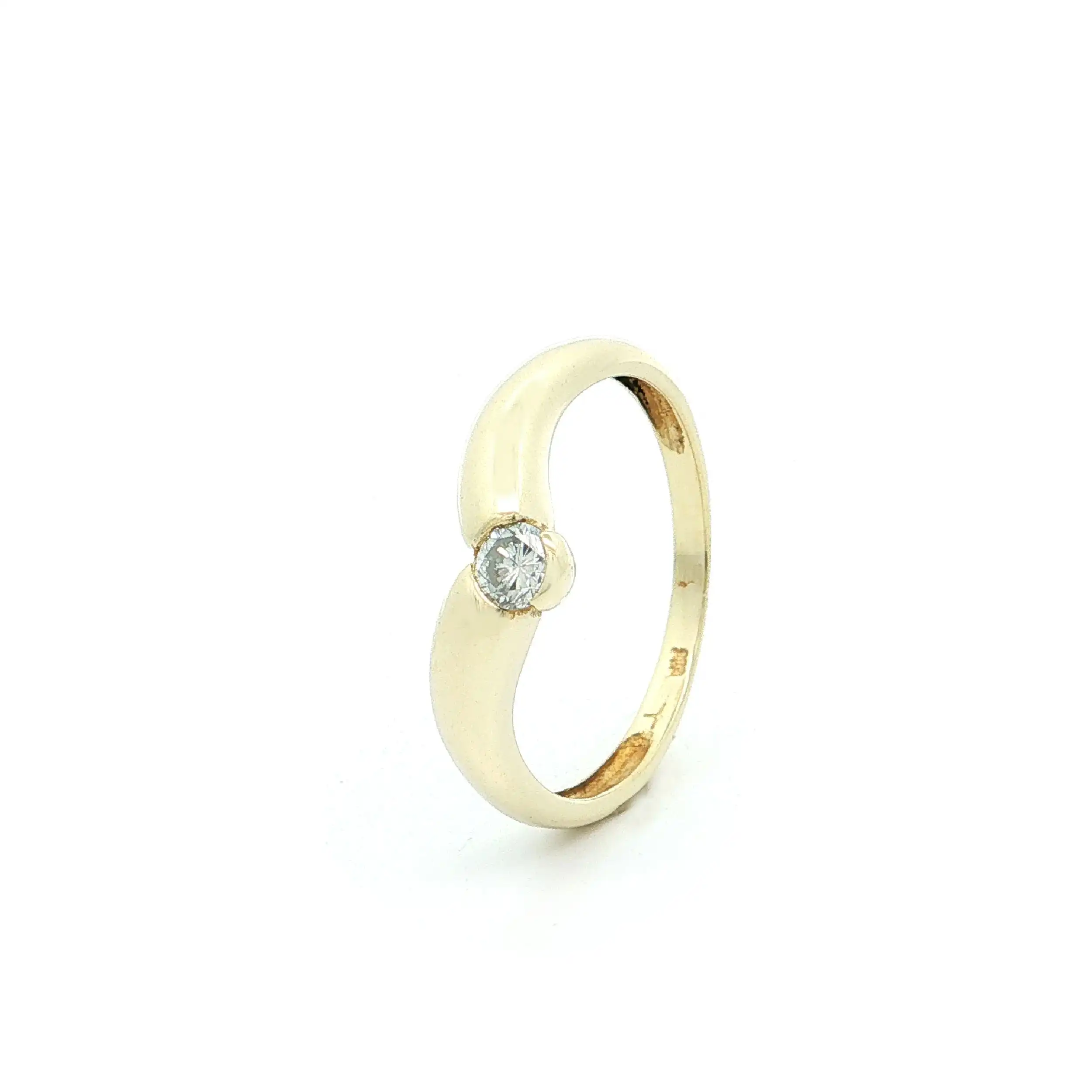 Solitärring Gelbgold mit Brillant Solitärring Gelbgold mit Brillant