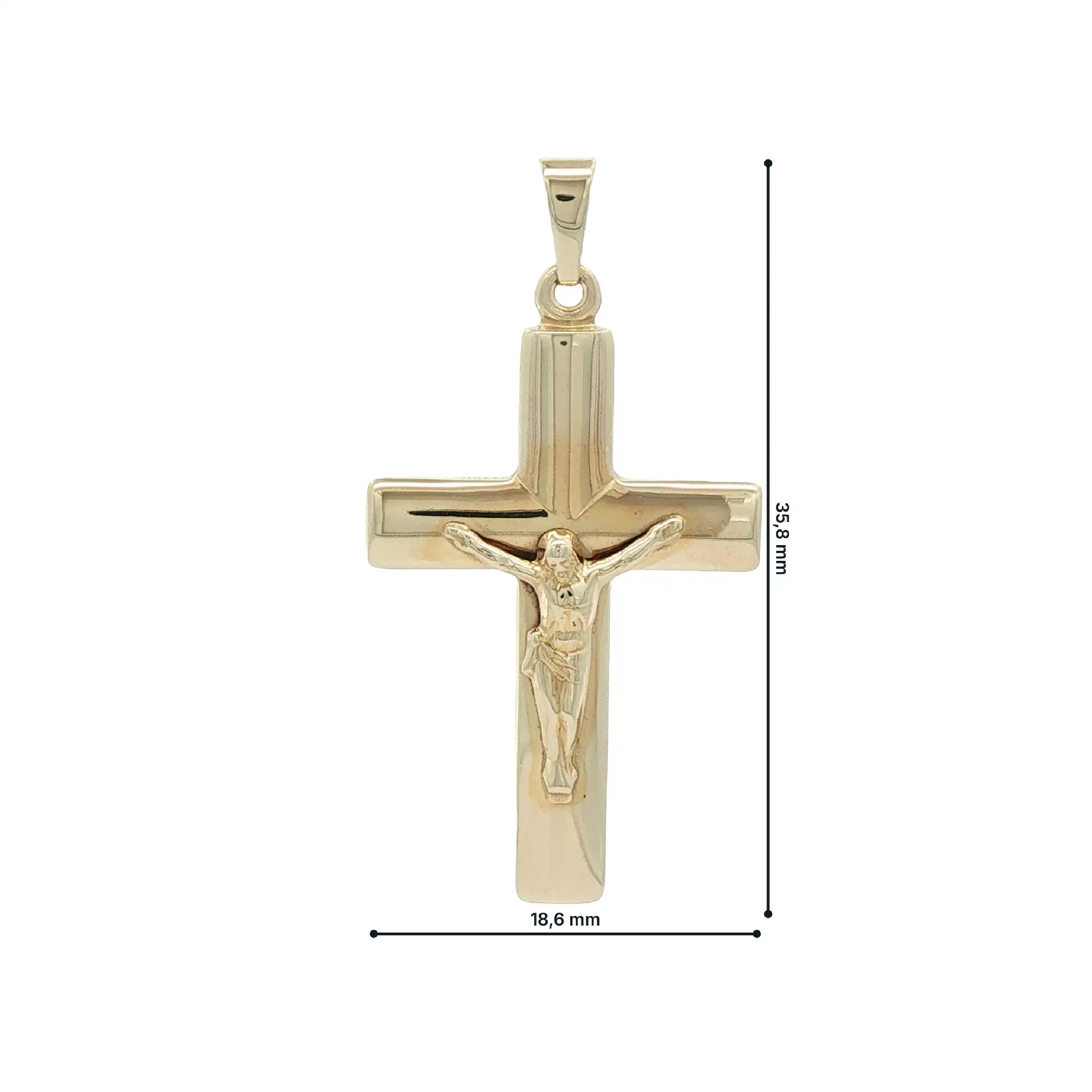 Kreuzanhänger Gelbgold