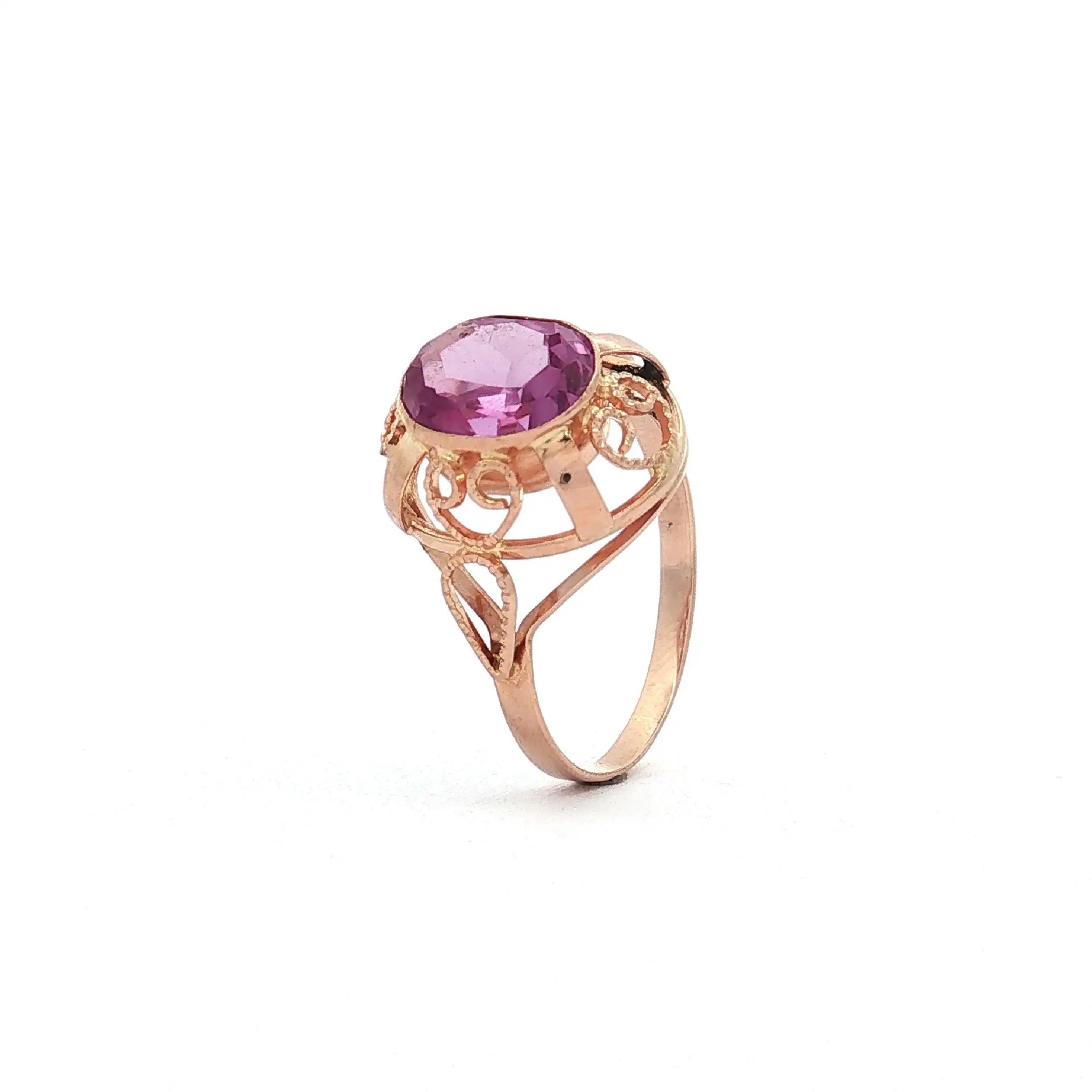 Ring Roségold mit lila Spinell Ring Roségold mit lila Spinell