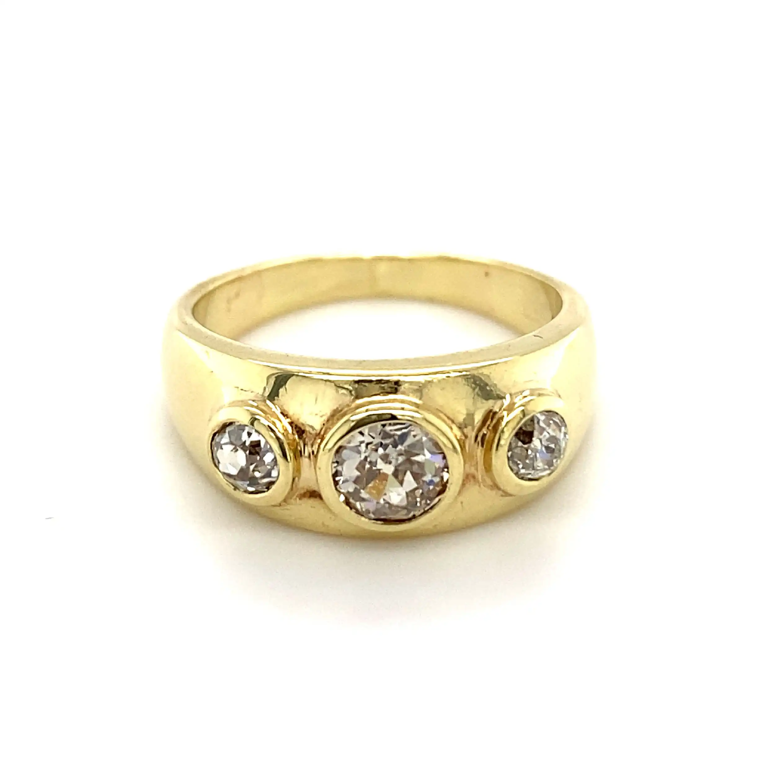 Ring Gelbgold mit Altschliff-Brillanten