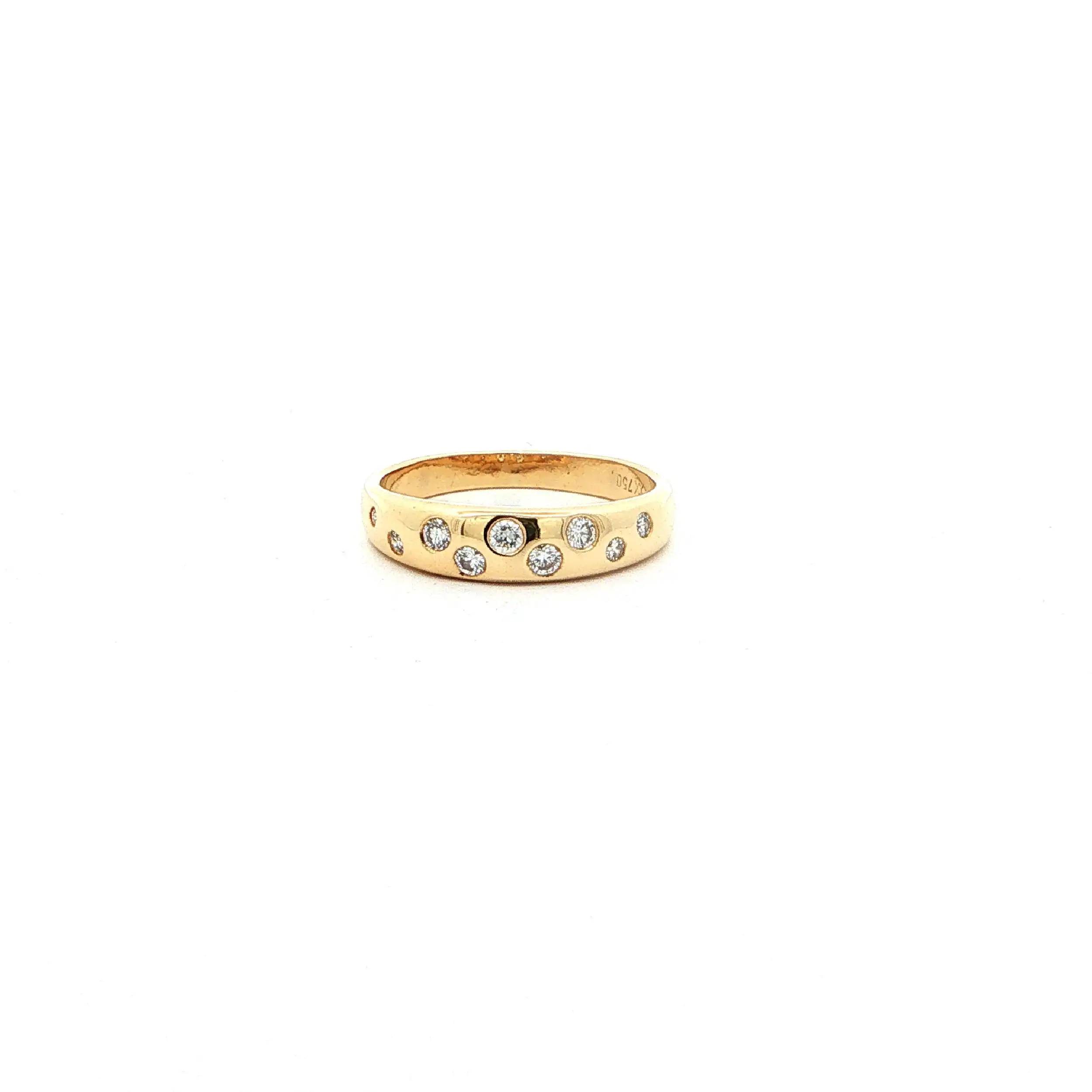 Ring Gelbgold mit Brillanten, graviert mit 0,24ct.