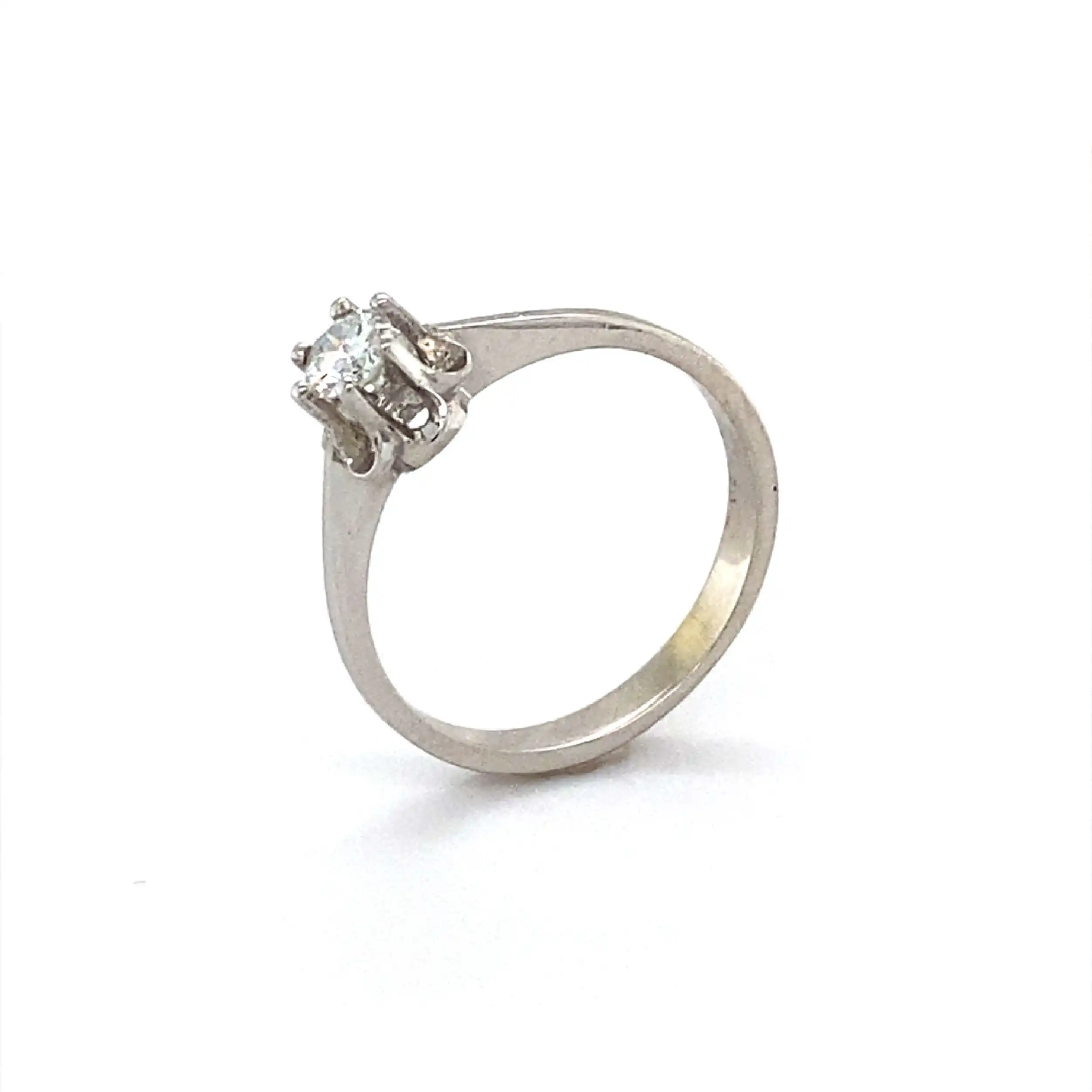 Ring Weißgold mit Solitär Brillant Ring Weißgold mit Solitär Brillant