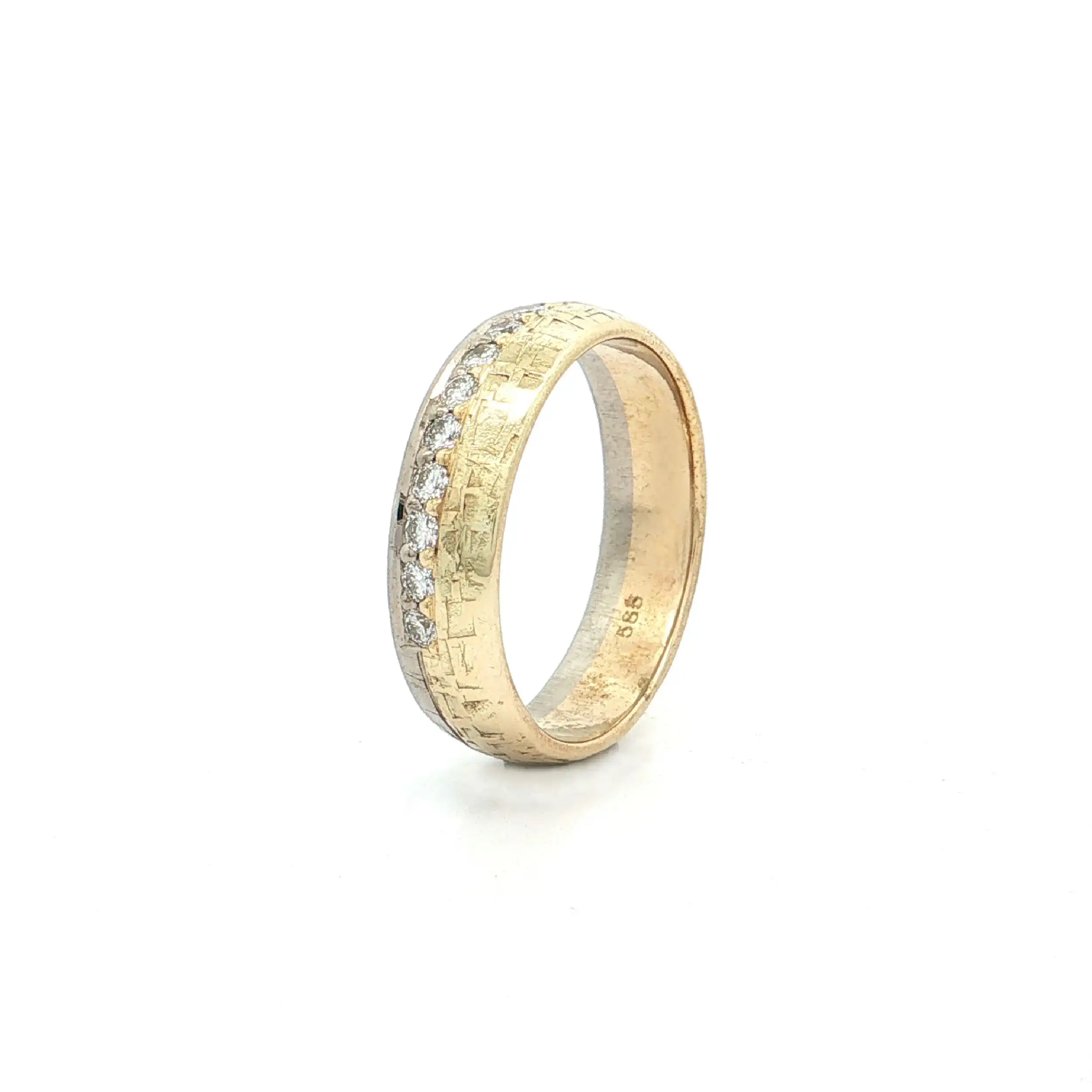 Trauring Bicolor mit Brillanten Trauring Bicolor mit Brillanten