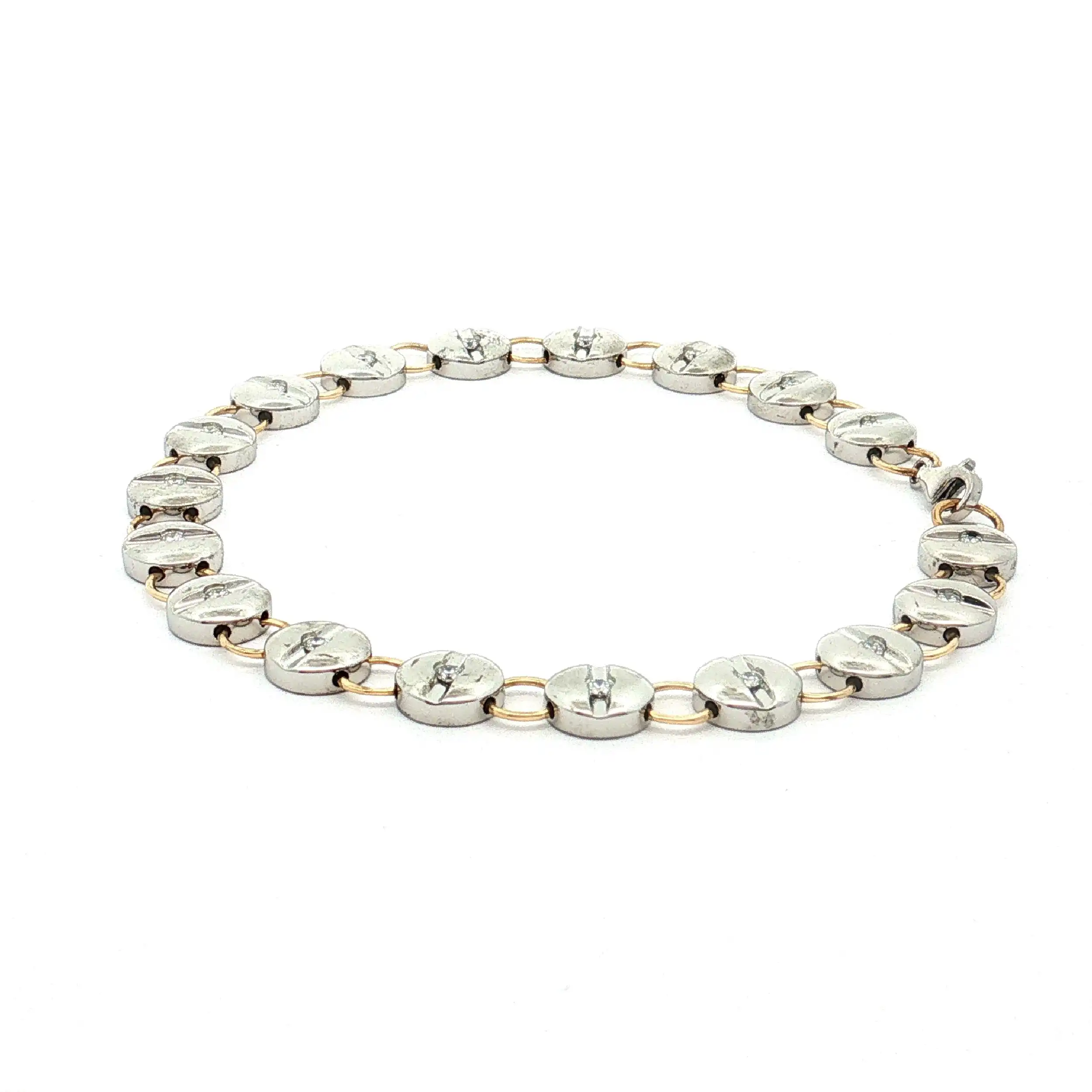 Armband Platin/Gelbgold mit Brillanten