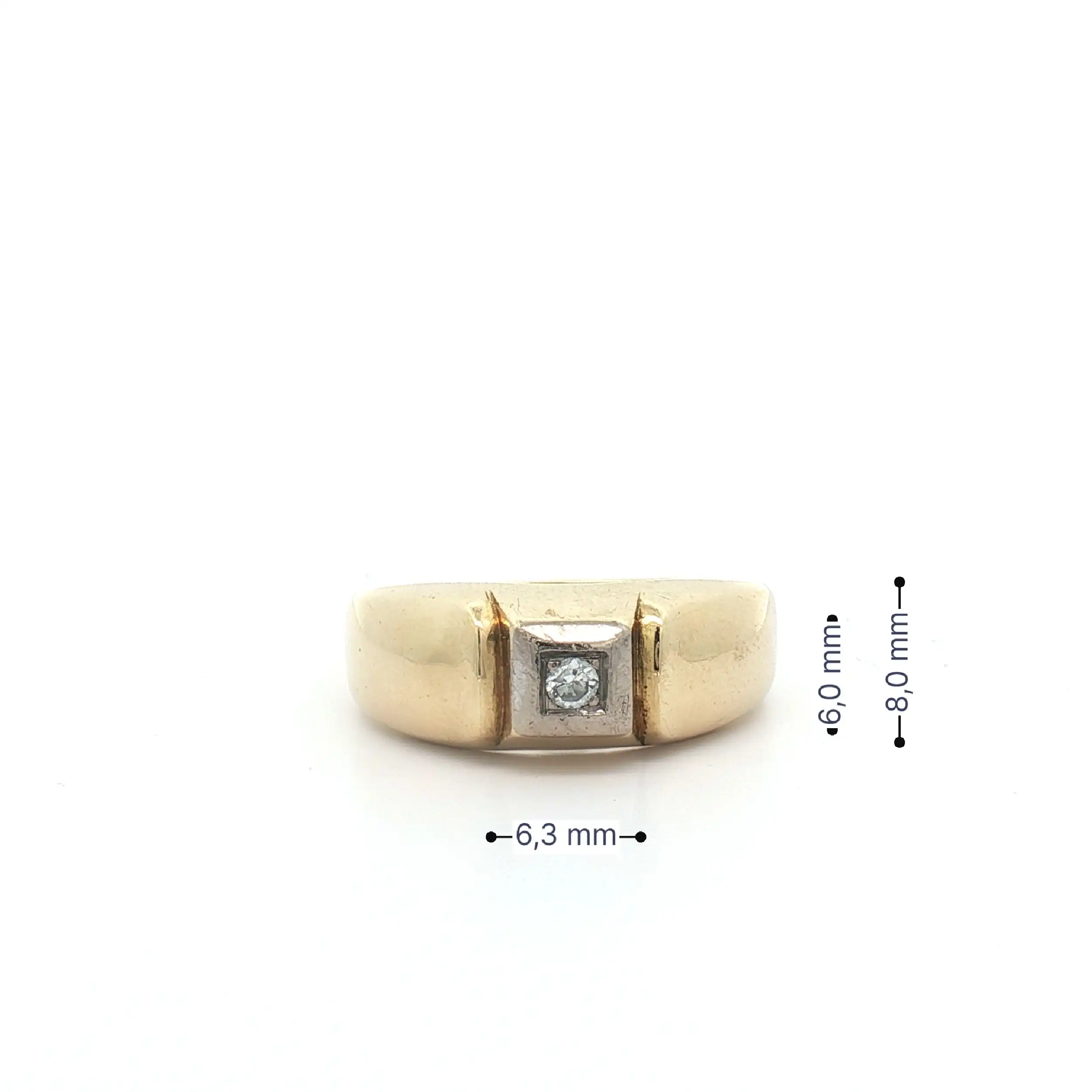 Ring Bicolor mit Brillant Ring Bicolor mit Brillant
