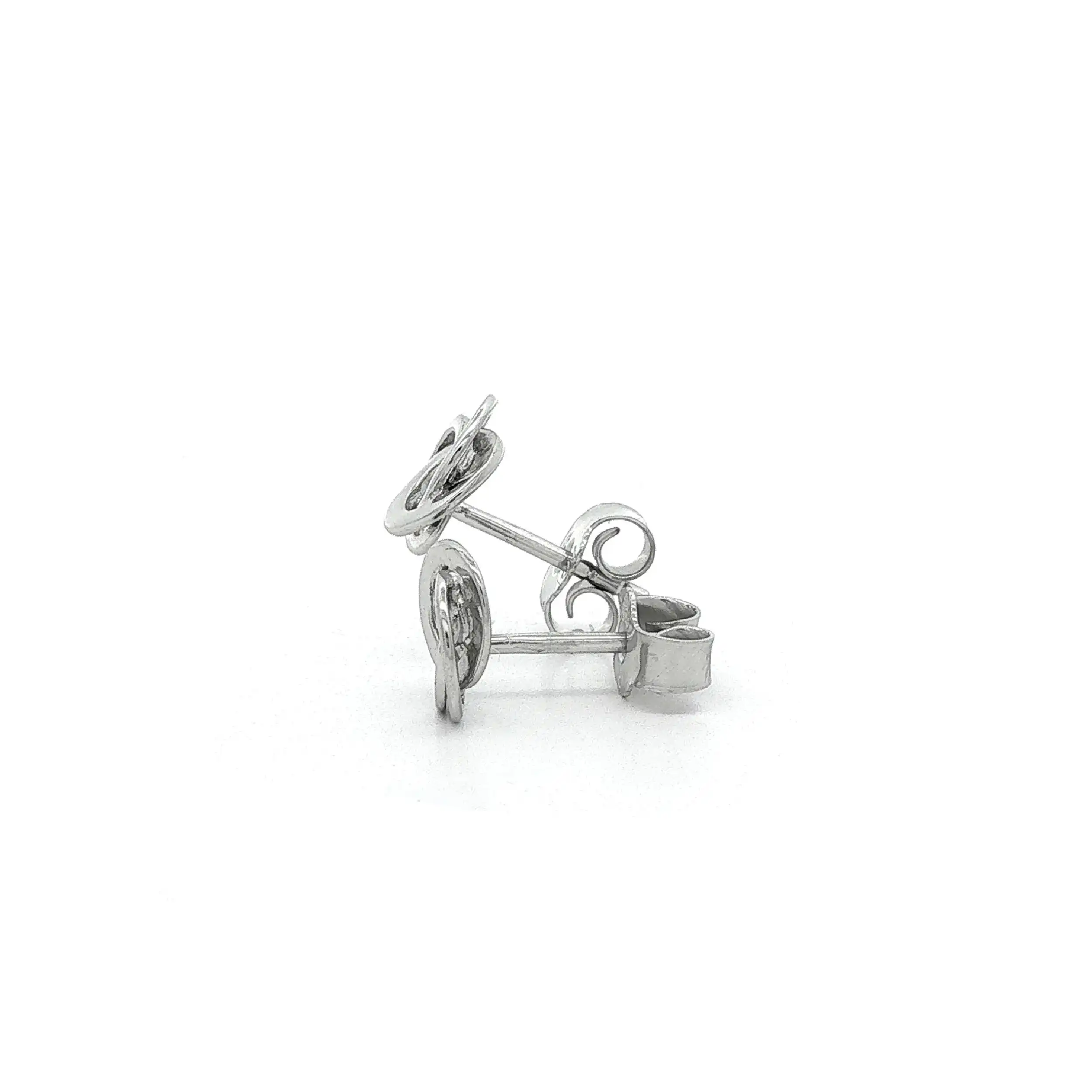 Silberohrstecker Knoten flach