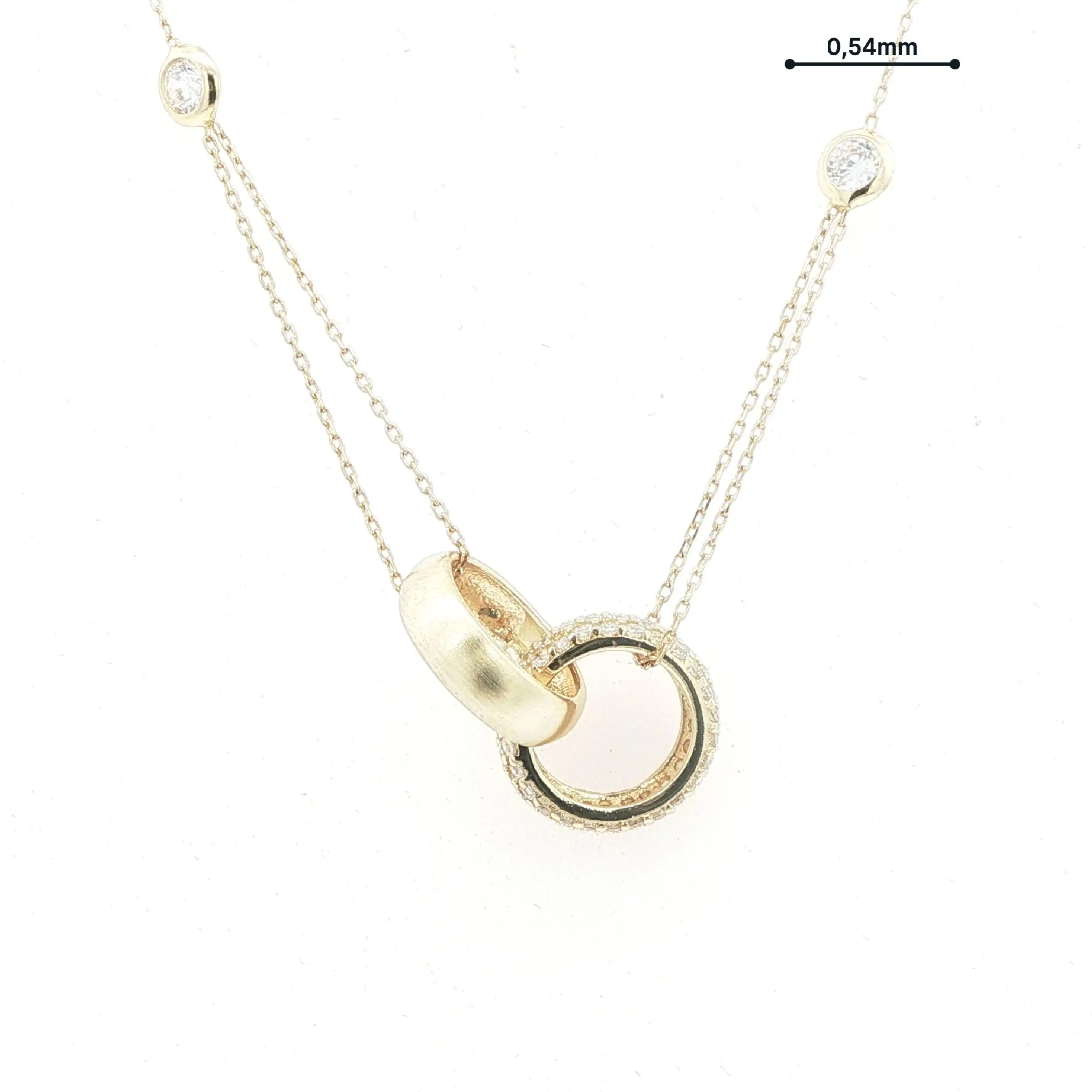 Collier Gelbgold mit Zirkonia