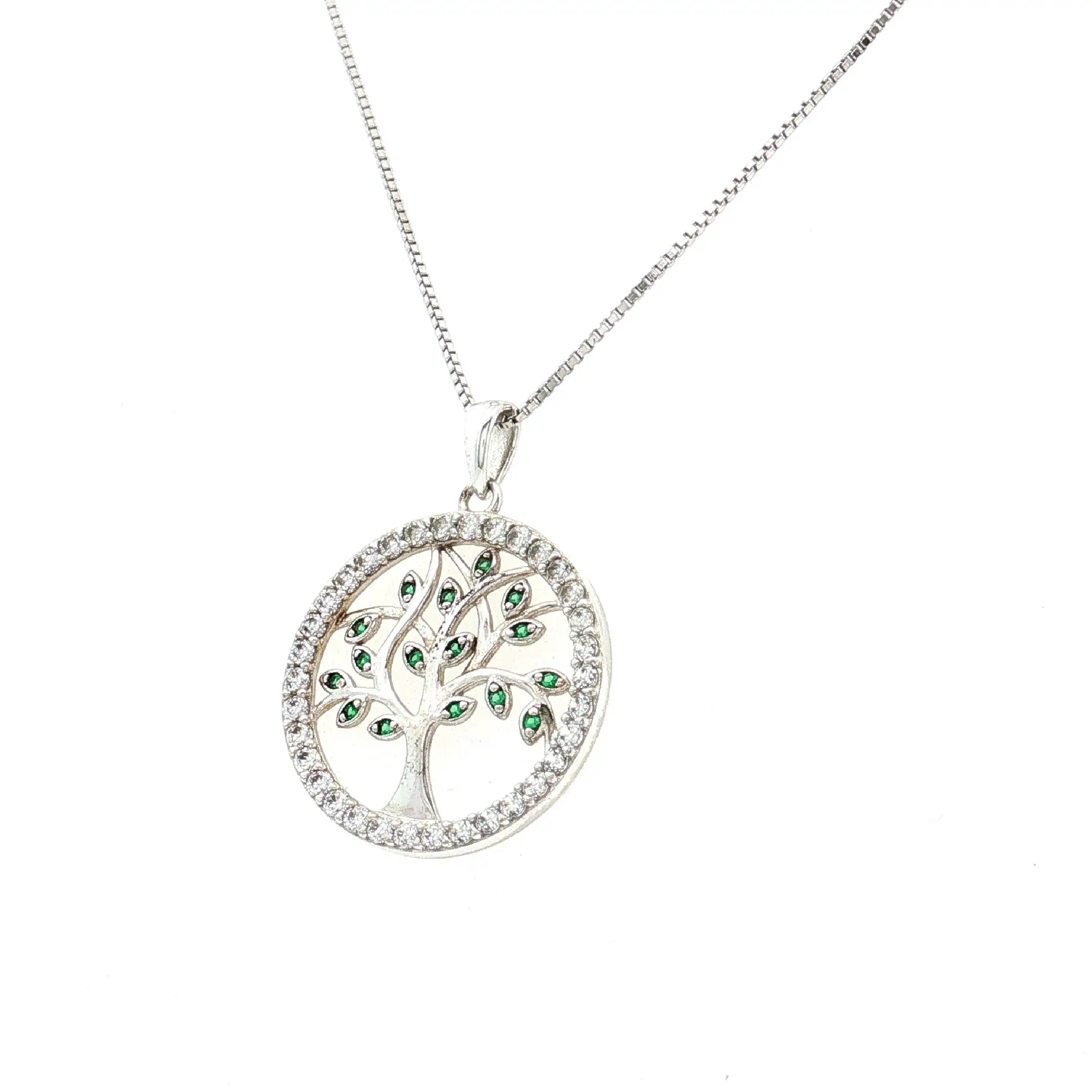 Kette Silber mit Anhänger Zirkonia
