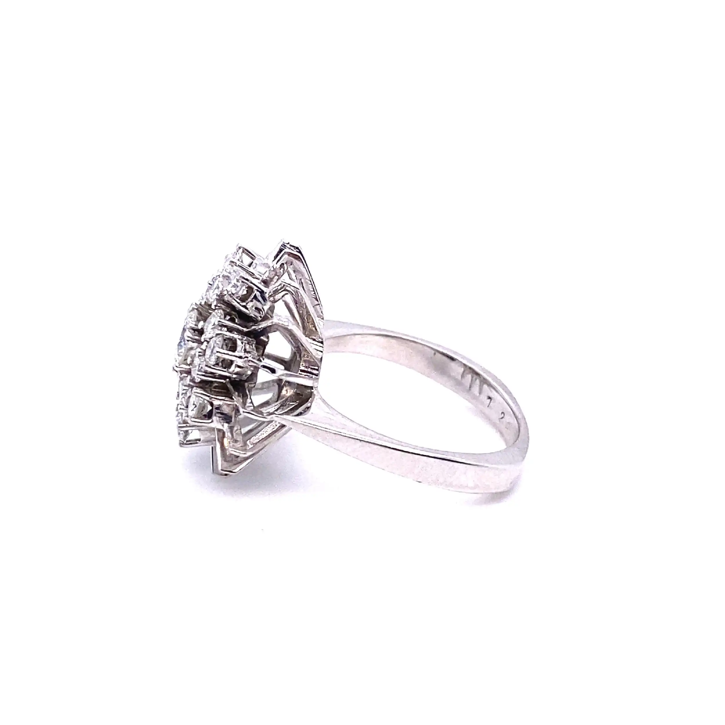 Ring Weißgold mit Brillanten, graviert mit 1,28ct Ring Weißgold mit Brillanten, graviert mit 1,28ct