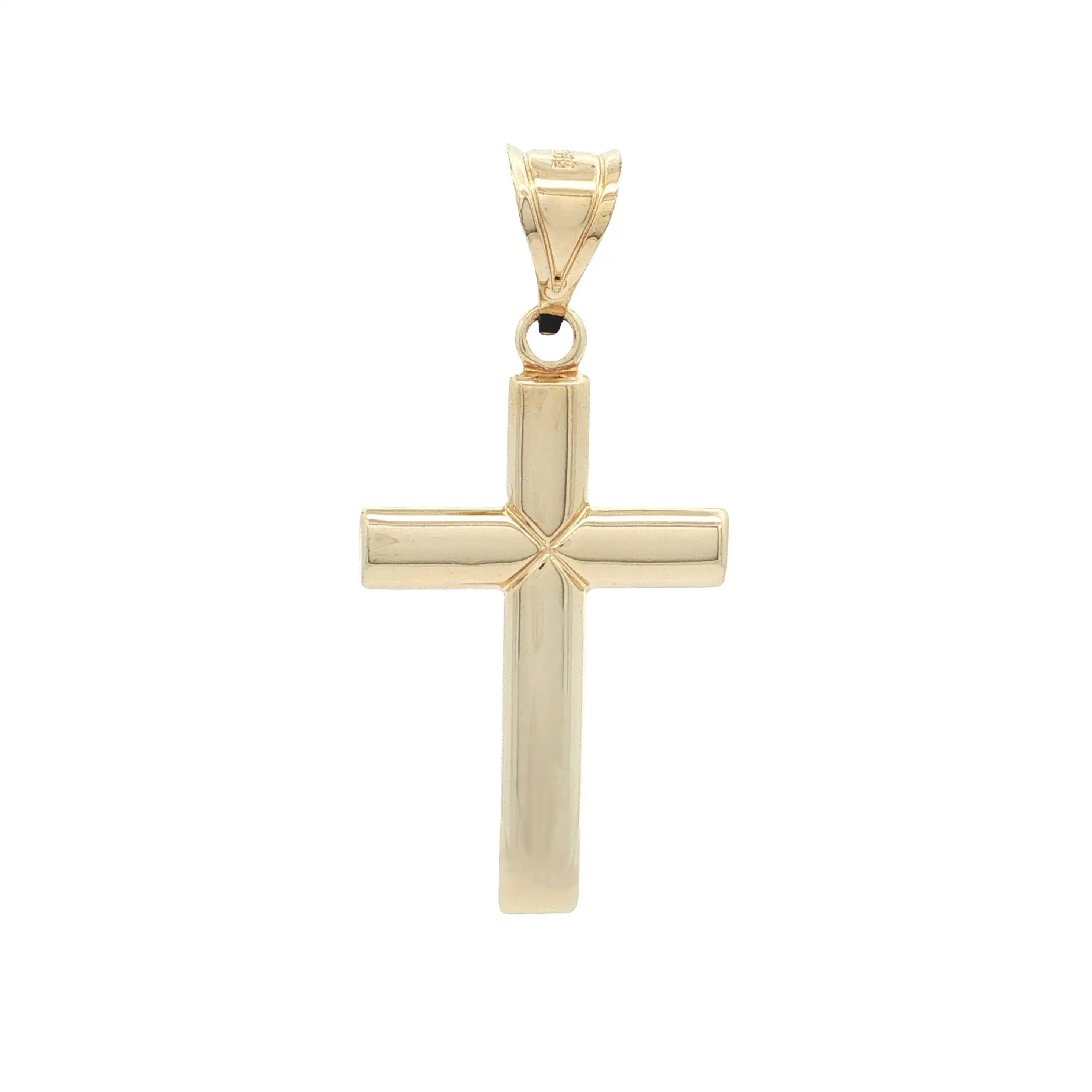 Kreuzanhänger Gelbgold